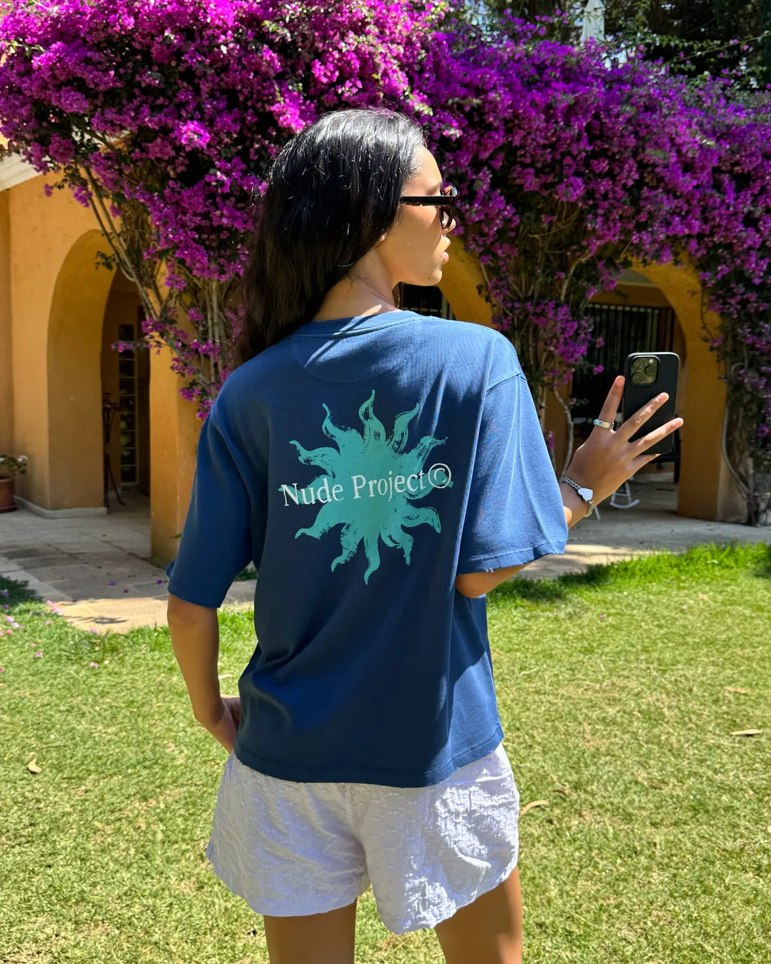 SOLET CROPPED TEE NAVY sold by Nude Project product image thumbnail 3