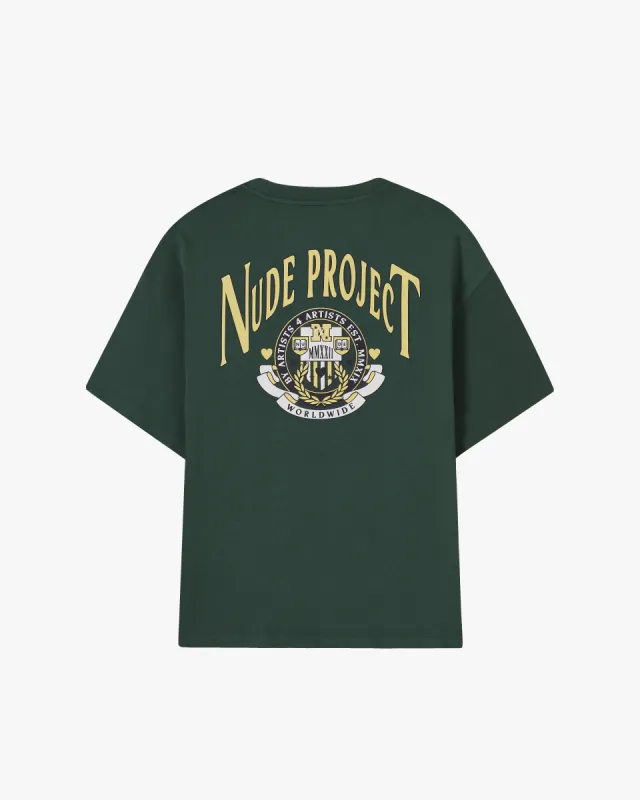 Varsity Pocket Tee Green sold by Nude Project