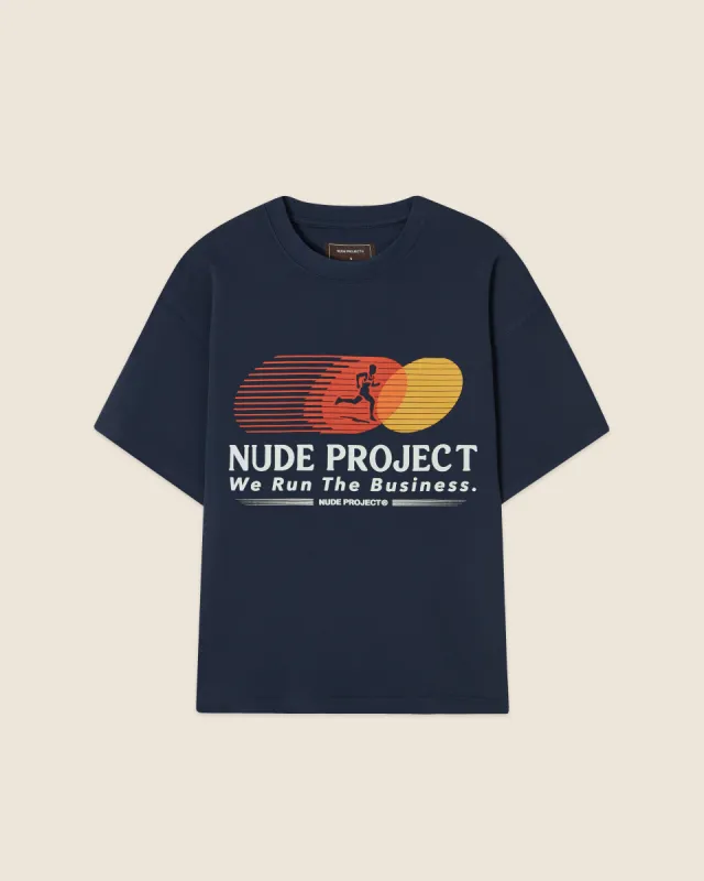 BUSINESS TEE NAVY sold by Nude Project