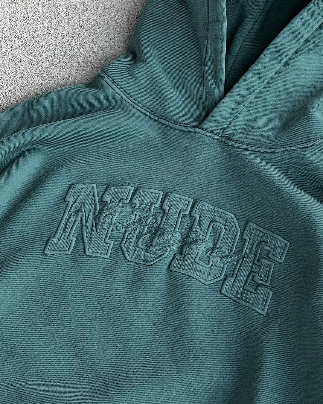 RAW VARSITY HOOD JADE sold by Nude Project product image thumbnail 5