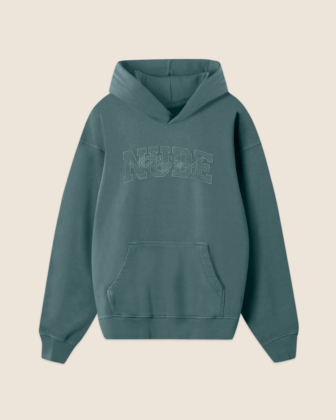 RAW VARSITY HOOD JADE sold by Nude Project