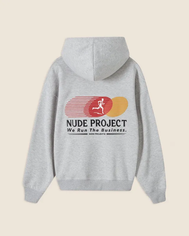 BUSINESS HOOD GREY MELANGE sold by Nude Project