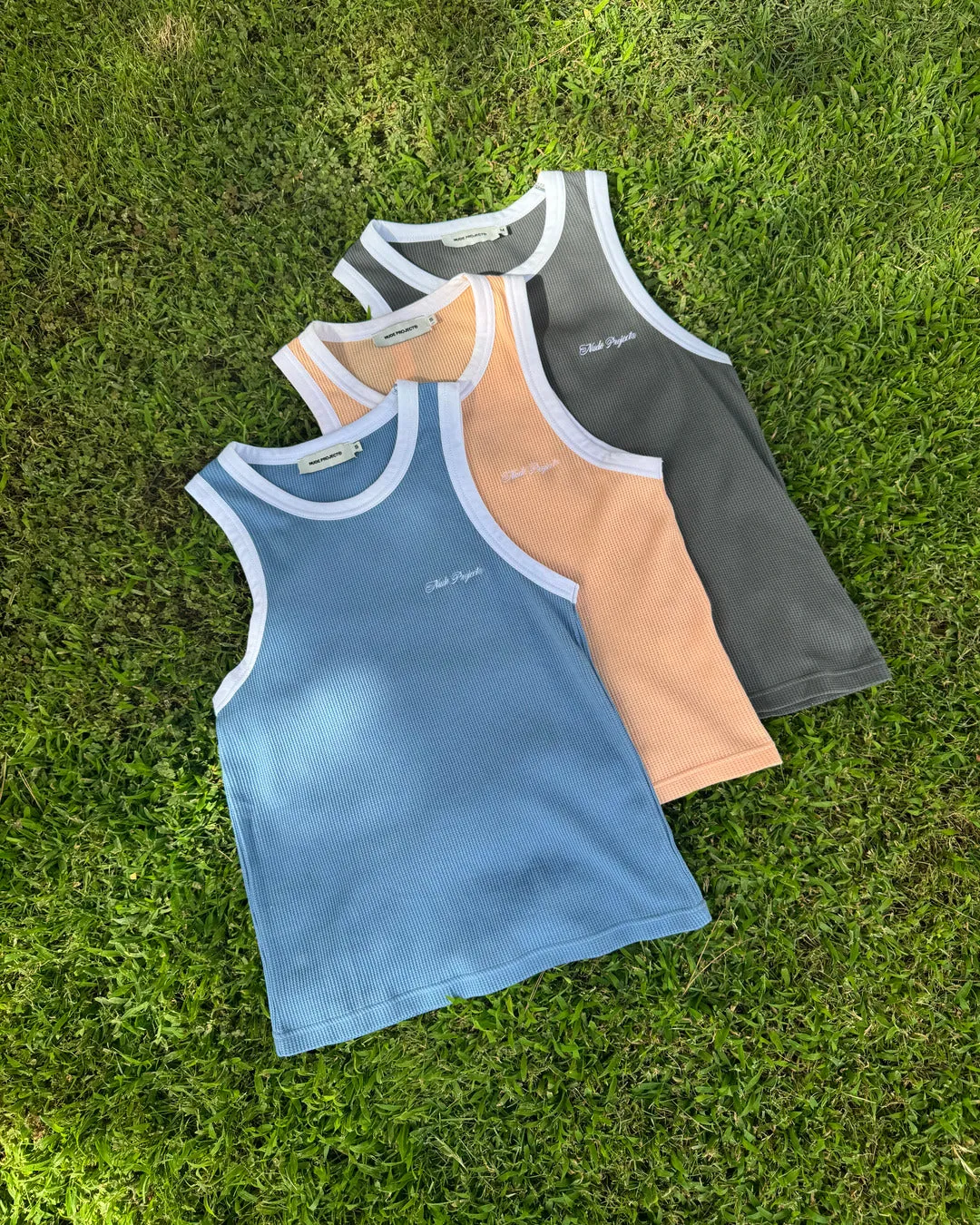 Waffle Tank Top Ash sold by Nude Project product image thumbnail 4