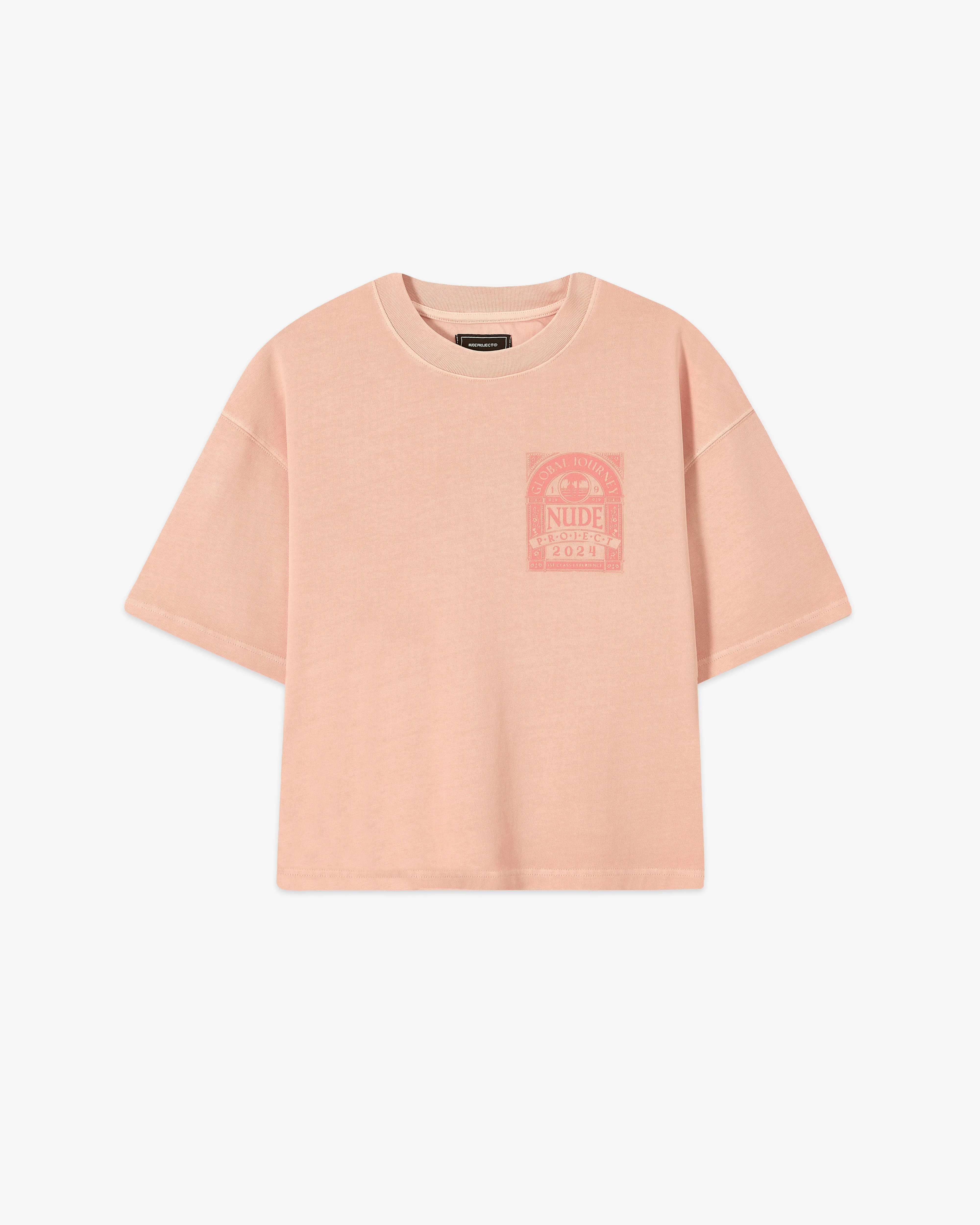 Journey Boxy Tee Peach sold by Nude Project