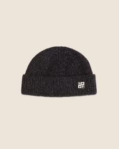 FISHERMAN BEANIE WITH PIN BLACK sold by Nude Project