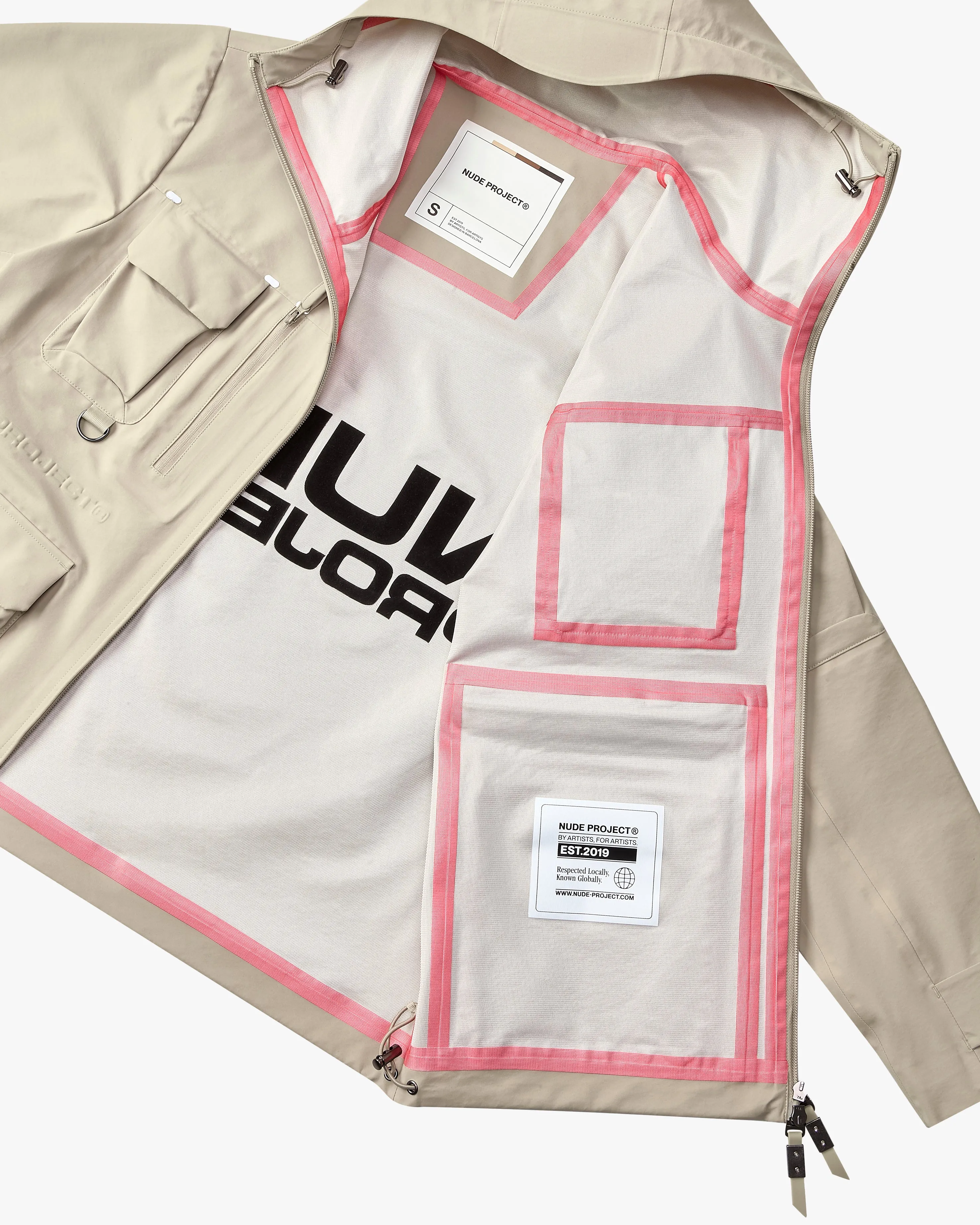 SOFT SHELL BOXY JACKET BEIGE sold by Nude Project product image thumbnail 3