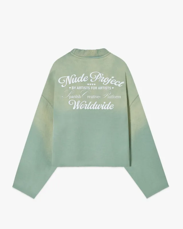 Overdyed Crewneck Green sold by Nude Project