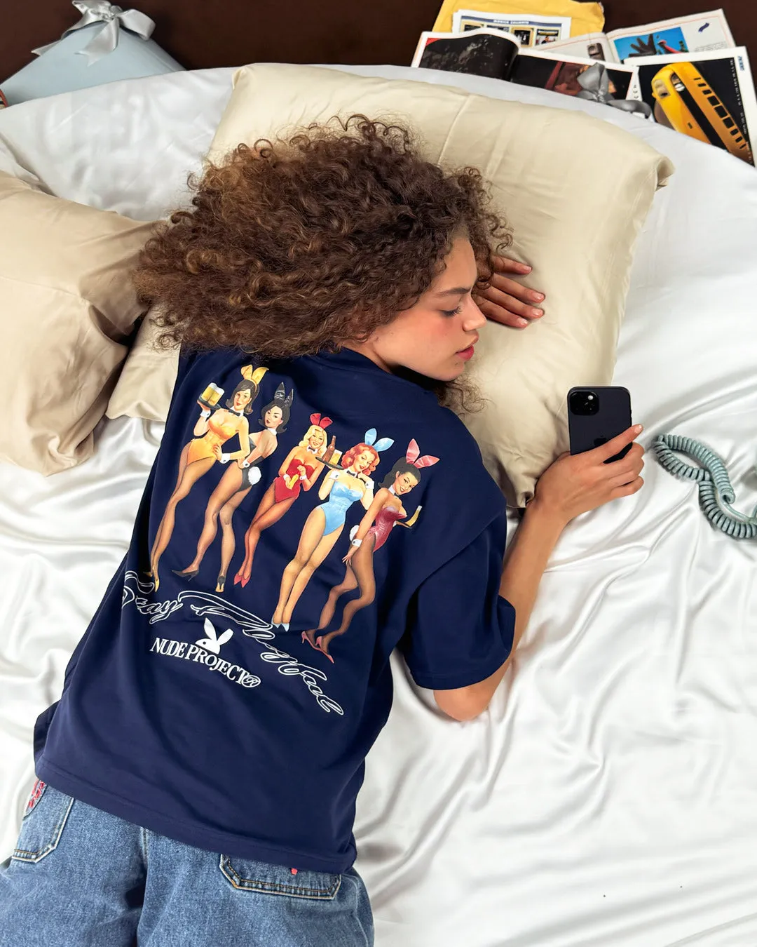 BUNNIES TEE NAVY sold by Nude Project product image thumbnail 2