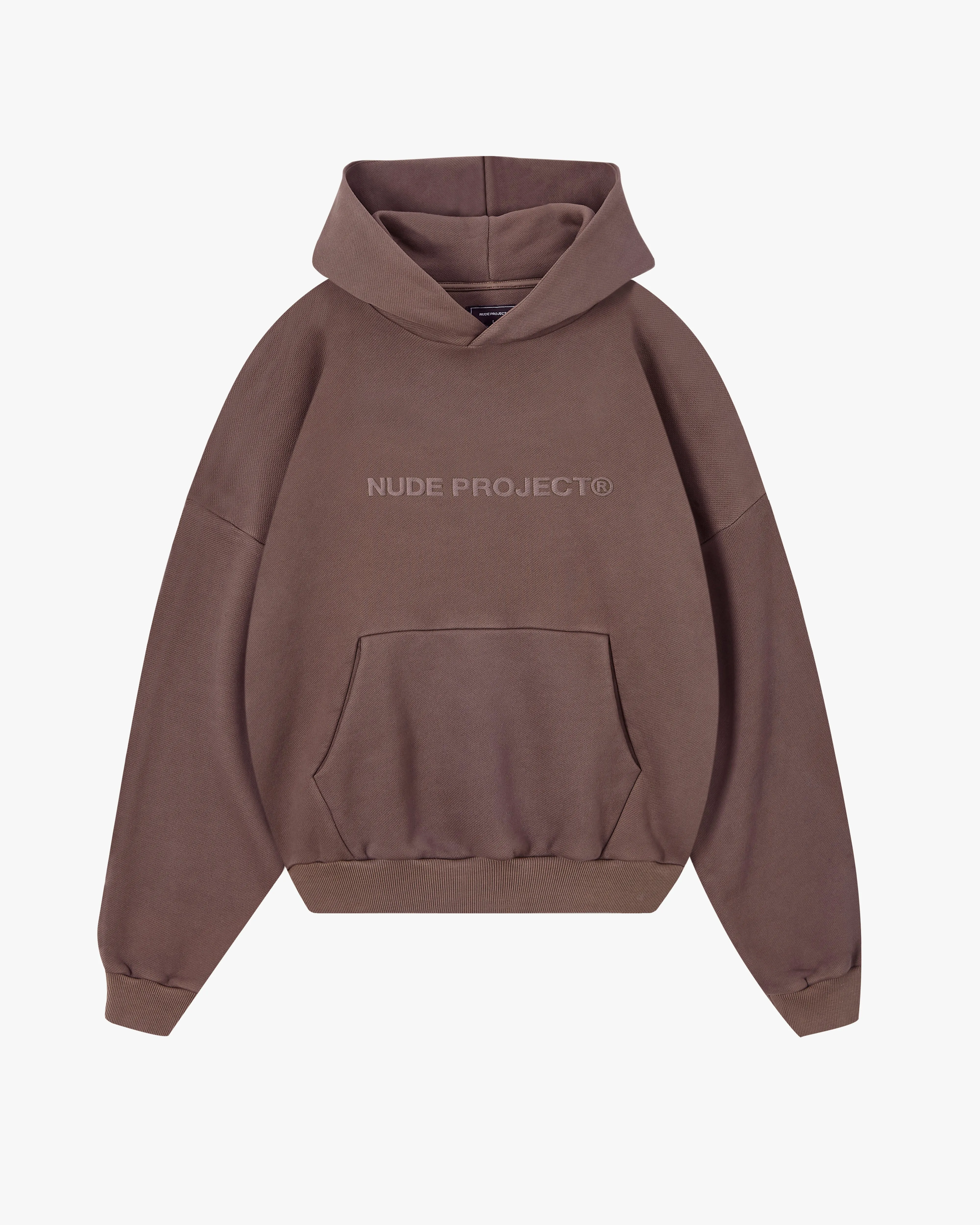 BOXY HOOD WASHED BROWN sold by Nude Project