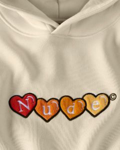 KISS YOUR HOMIES HOOD BEIGE sold by Nude Project