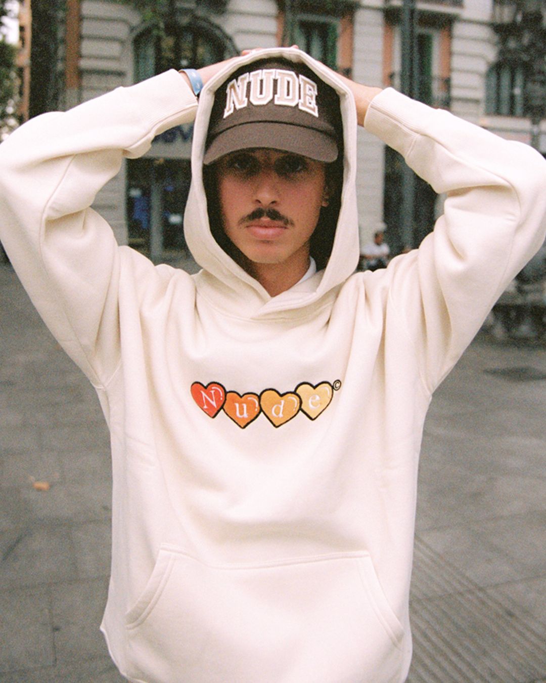 KISS YOUR HOMIES HOOD BEIGE sold by Nude Project product image thumbnail 4