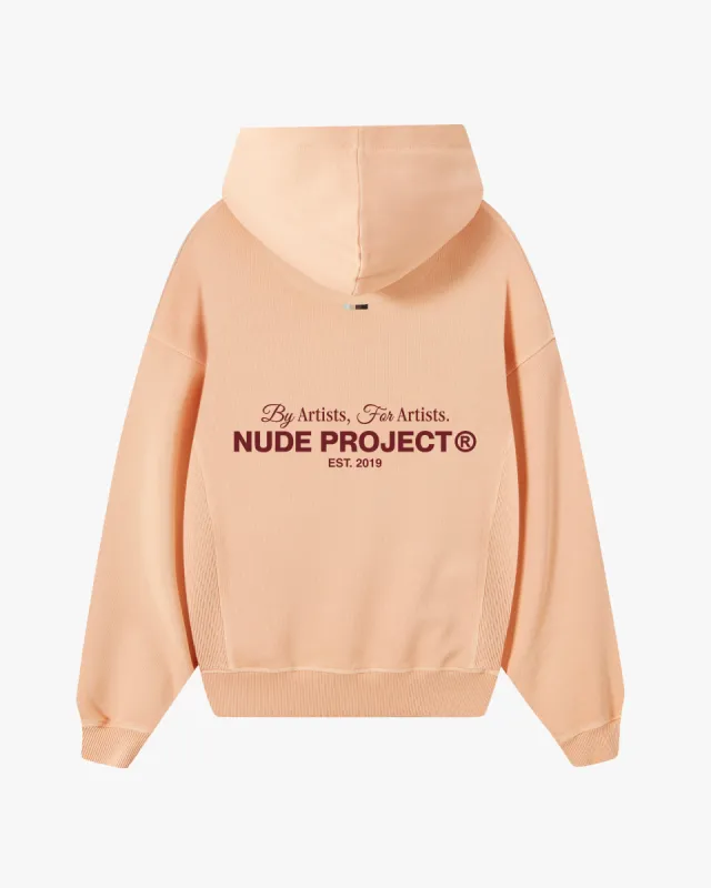 CULT*HOODIE GARMENT DYE PEACH sold by Nude Project