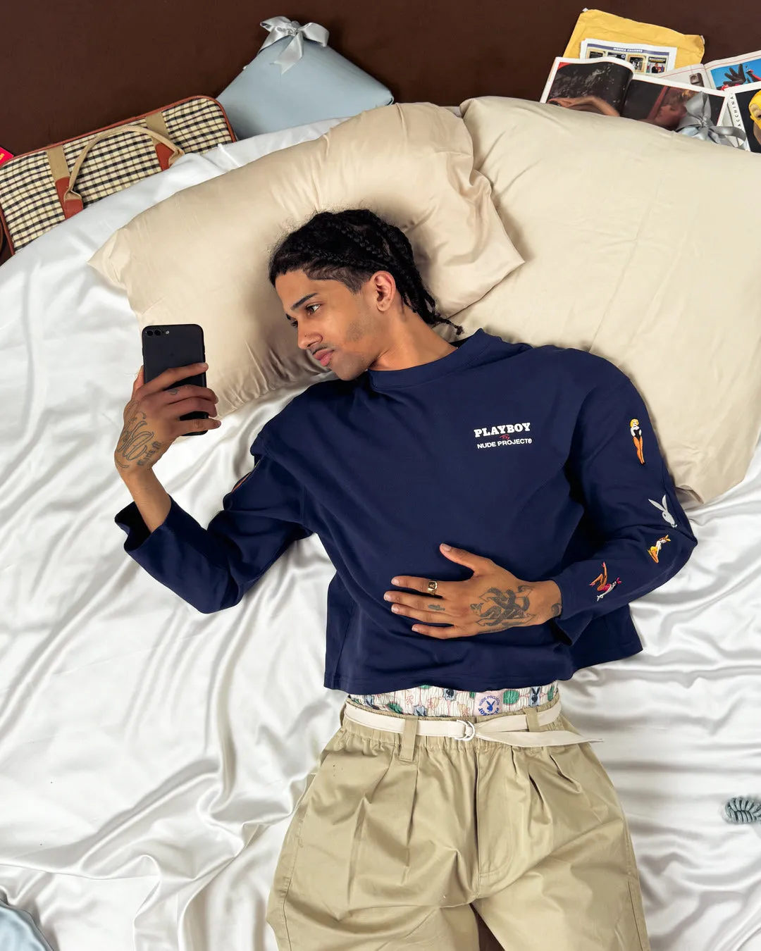 PLAYFUL LONG-SLEEVE TEE NAVY sold by Nude Project product image thumbnail 4