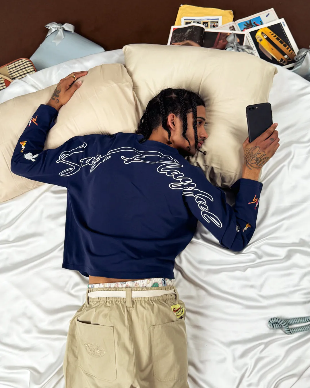 PLAYFUL LONG-SLEEVE TEE NAVY sold by Nude Project product image thumbnail 2