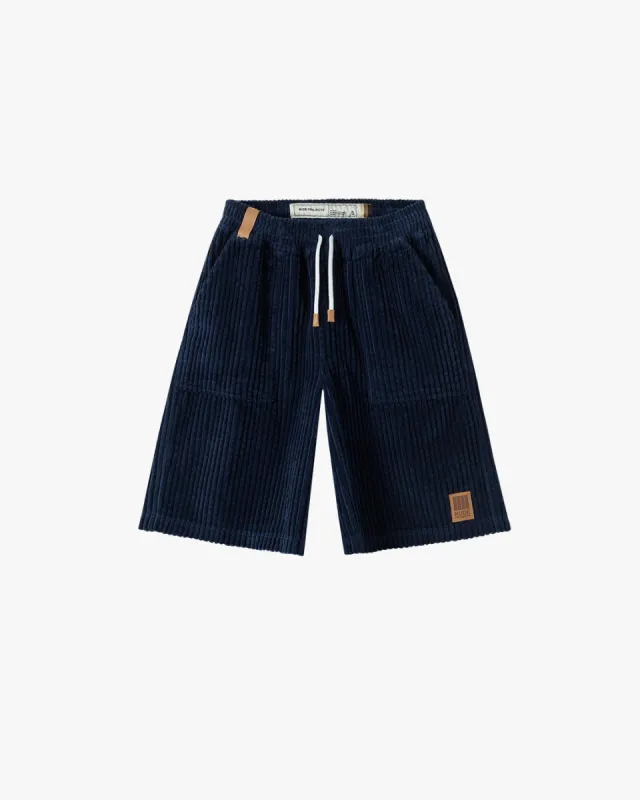 CORDUROY SHORTS NAVY sold by Nude Project