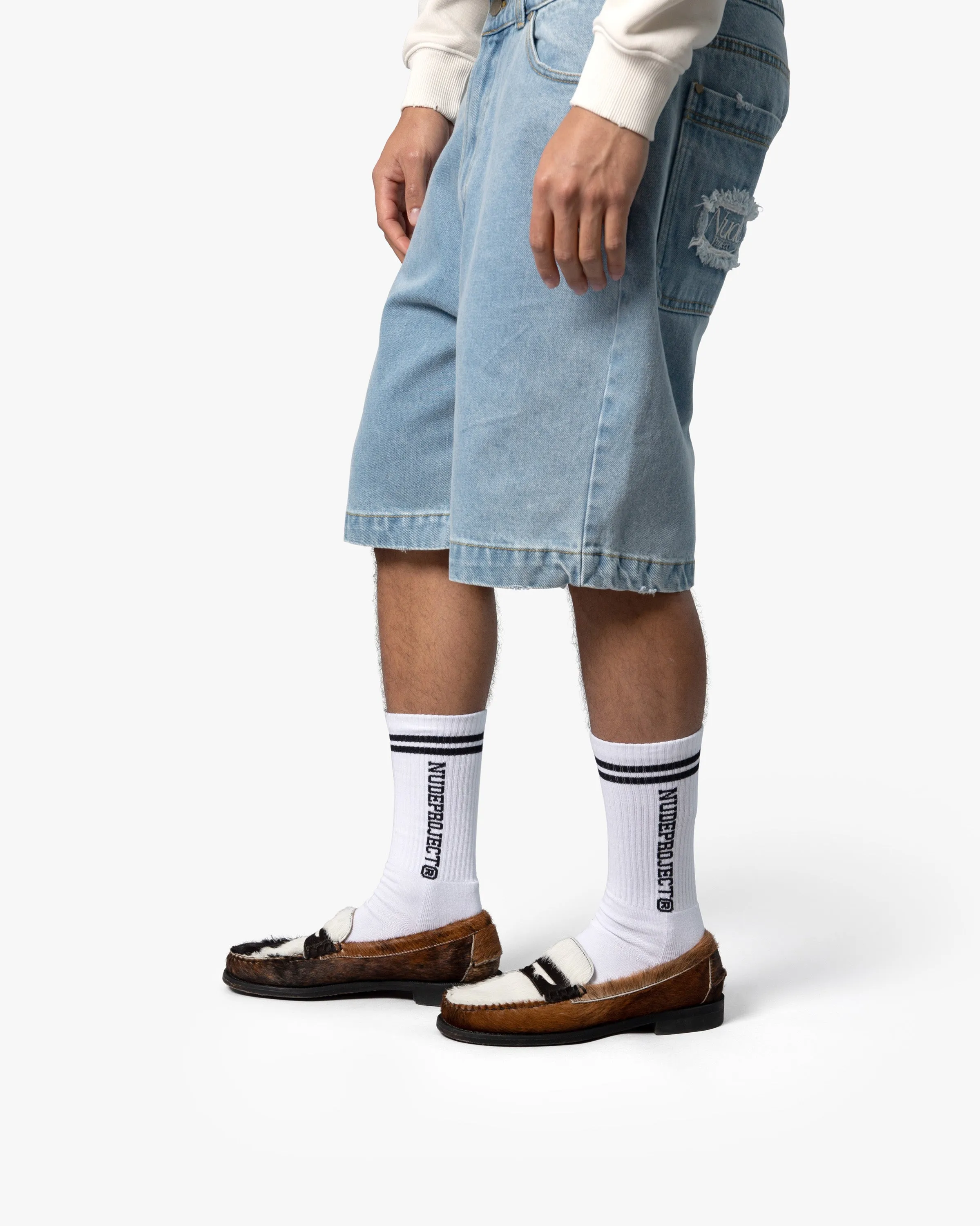 VARSITY SOCKS WHITE/BLACK sold by Nude Project product image thumbnail 4