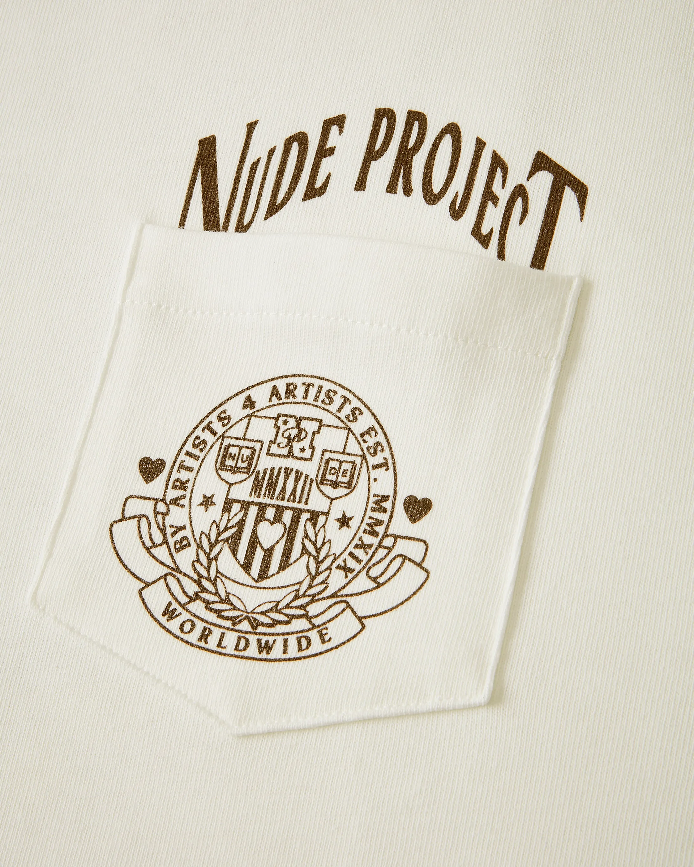 VARSITY POCKET TEE MARSHMALLOW sold by Nude Project product image thumbnail 3