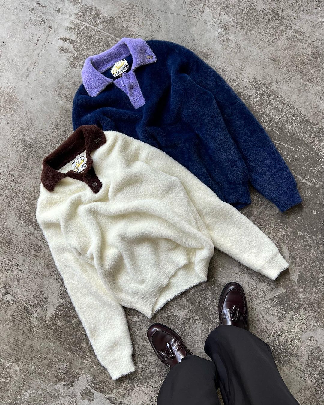 COZY KNITTED POLO NAVY sold by Nude Project product image thumbnail 5