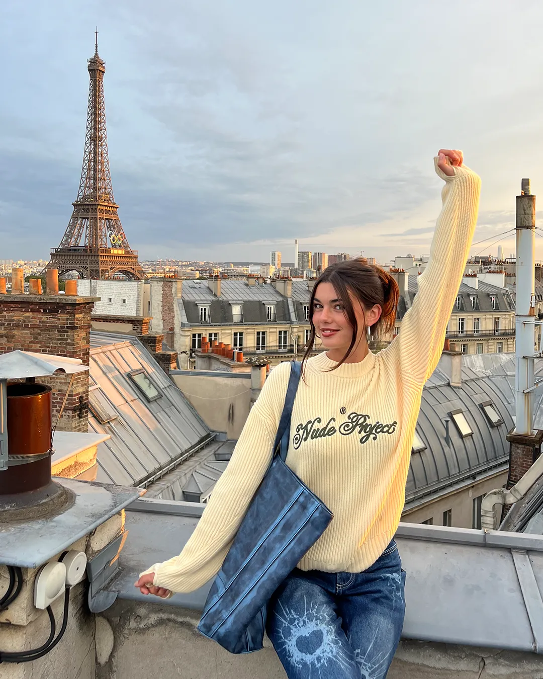 Script Knit Sweater Offwhite sold by Nude Project product image thumbnail 4