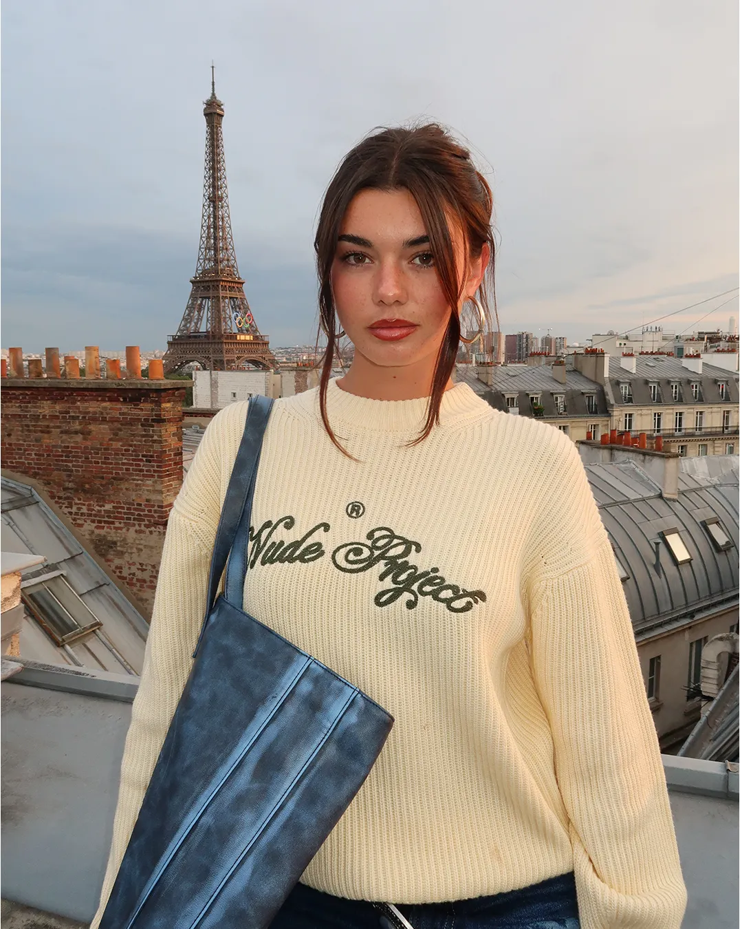 Script Knit Sweater Offwhite sold by Nude Project product image thumbnail 2