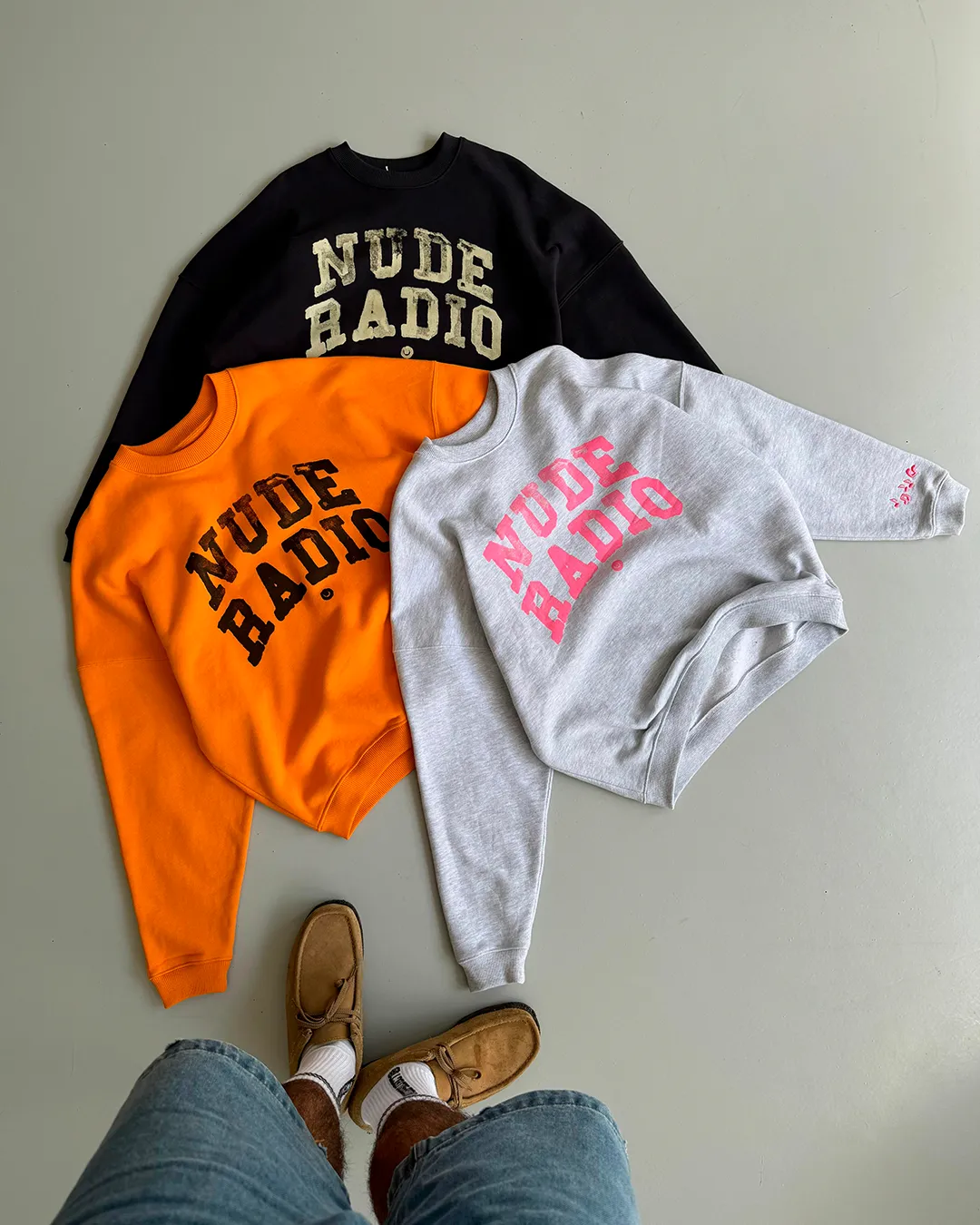 Radio Boxy Sweatshirt Ash sold by Nude Project product image thumbnail 5