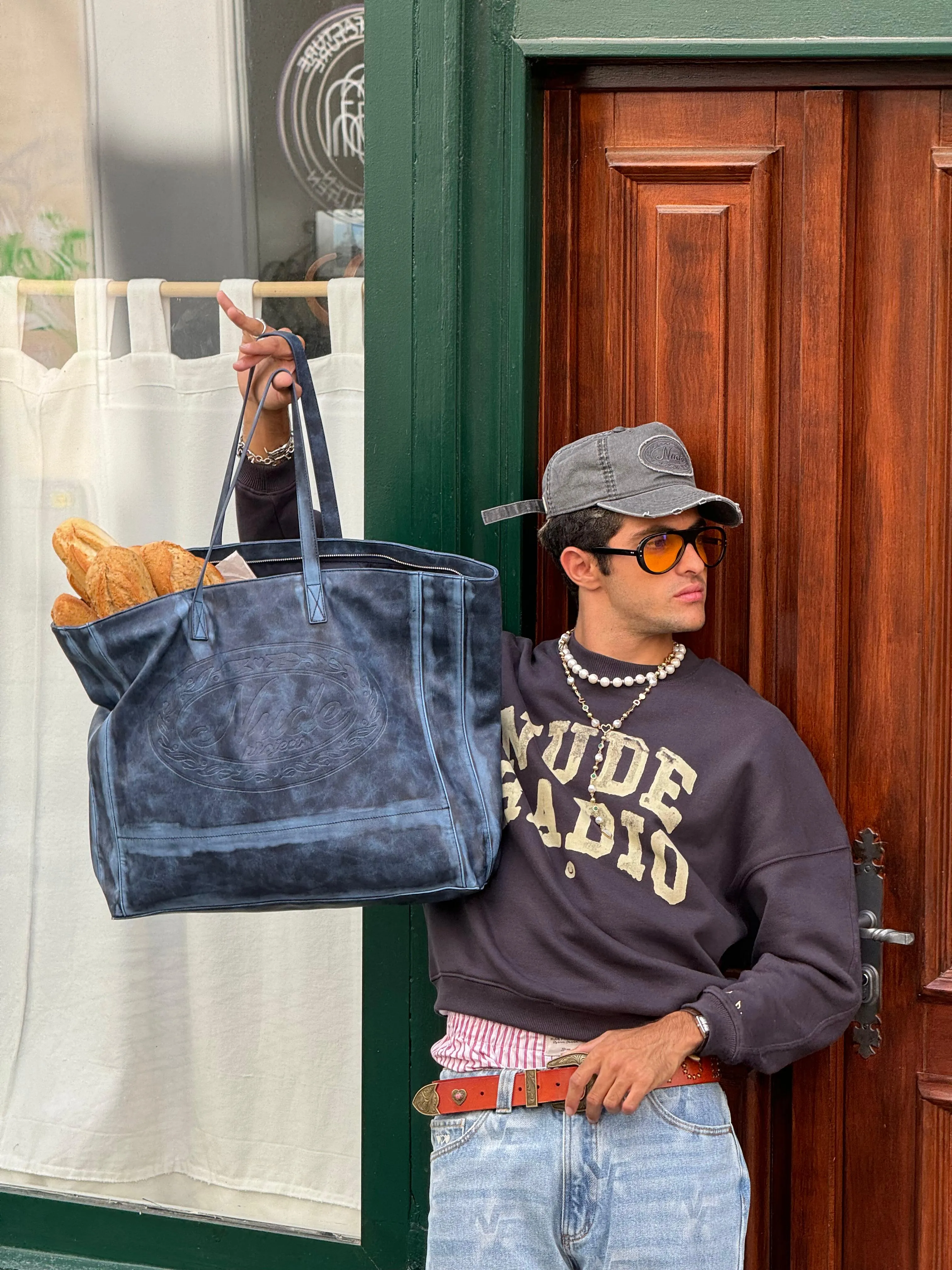 Radio Boxy Sweatshirt Ash sold by Nude Project product image thumbnail 3