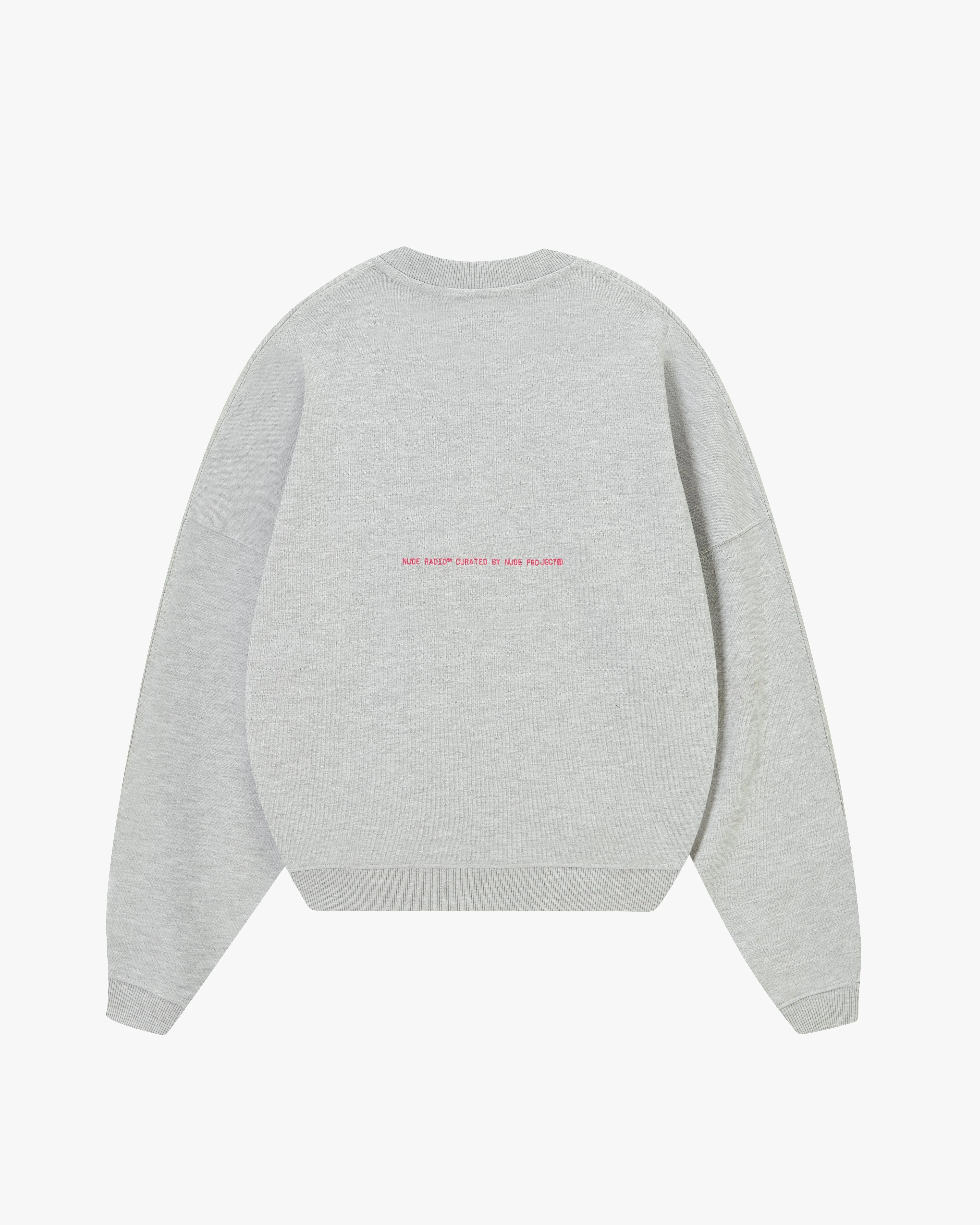 RADIO BOXY SWEATSHIRT GREY MELANGE sold by Nude Project product image thumbnail 3