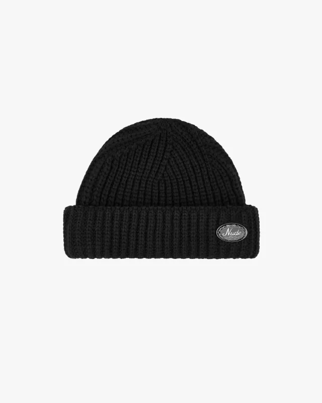 FISHERMAN LAUREL BEANIE BLACK sold by Nude Project