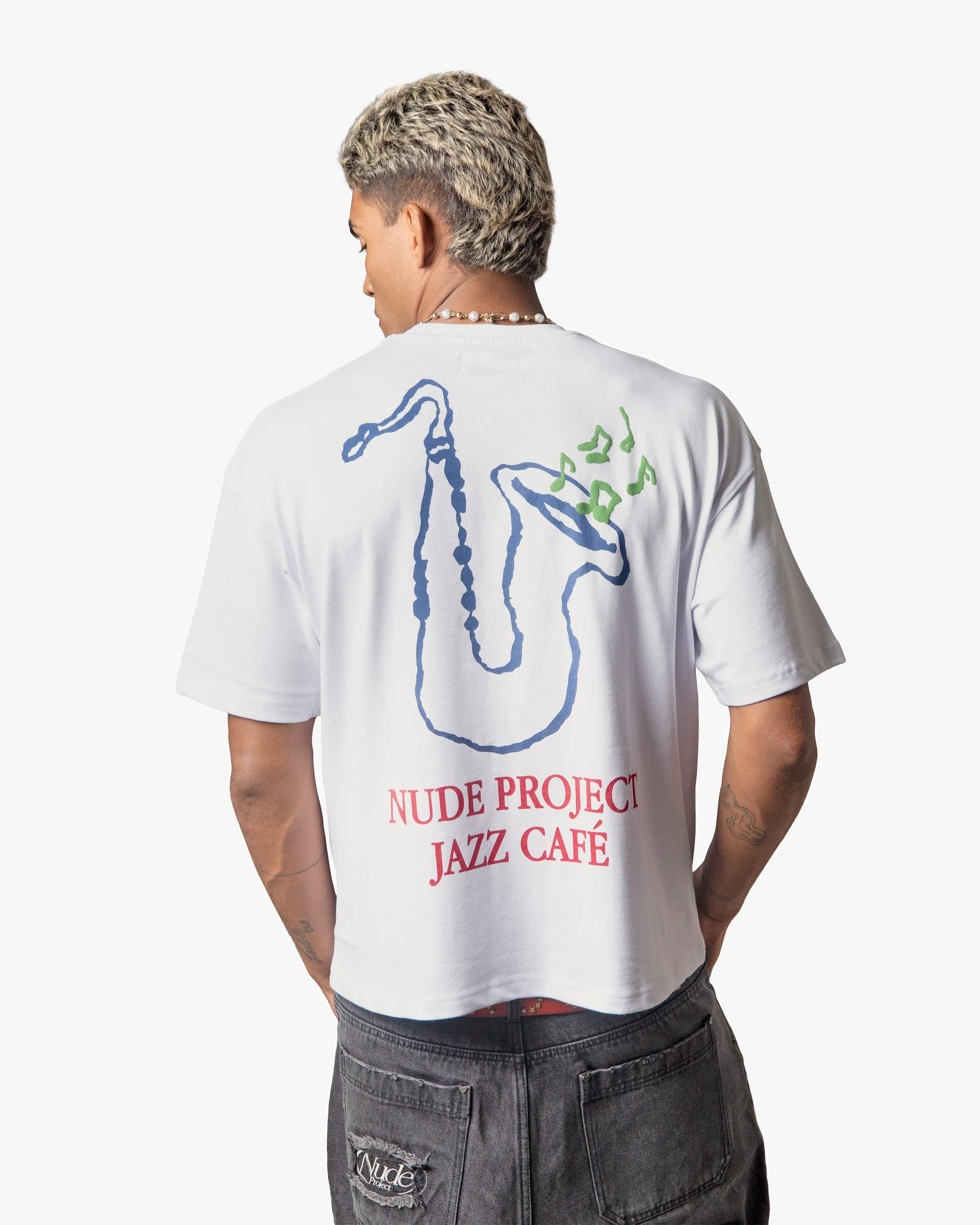Jazz Café Tee White sold by Nude Project product image thumbnail 4