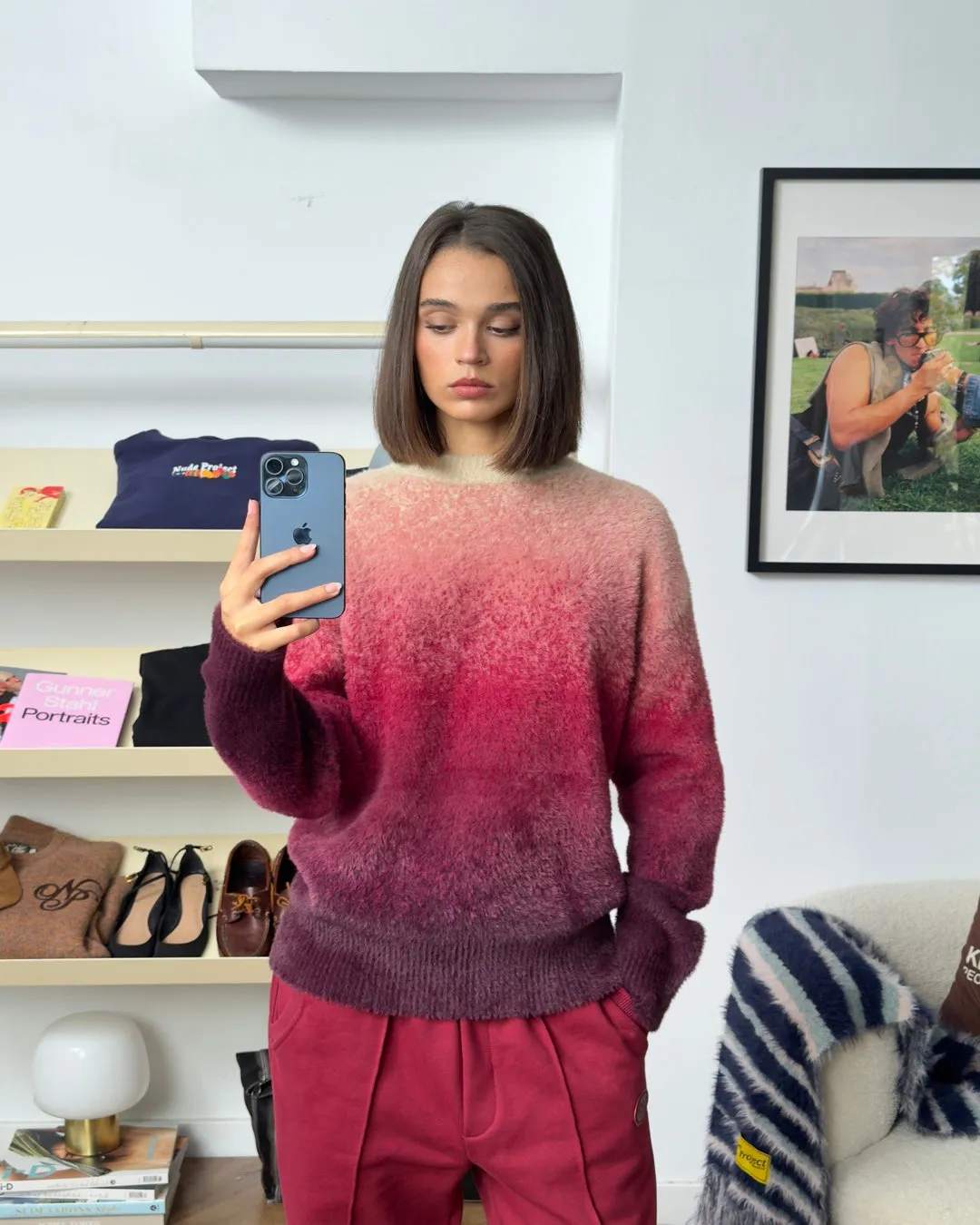 GRADIENT COZY SWEATER RED sold by Nude Project product image thumbnail 5