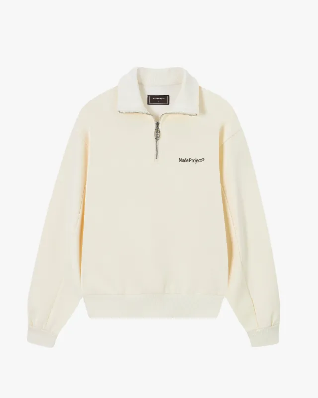 ORIGINS QUARTER ZIP MARSHMALLOW sold by Nude Project