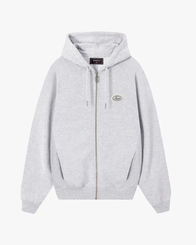 ESSENTIALS ZIP-UP HOODIE GREY MELANGE sold by Nude Project