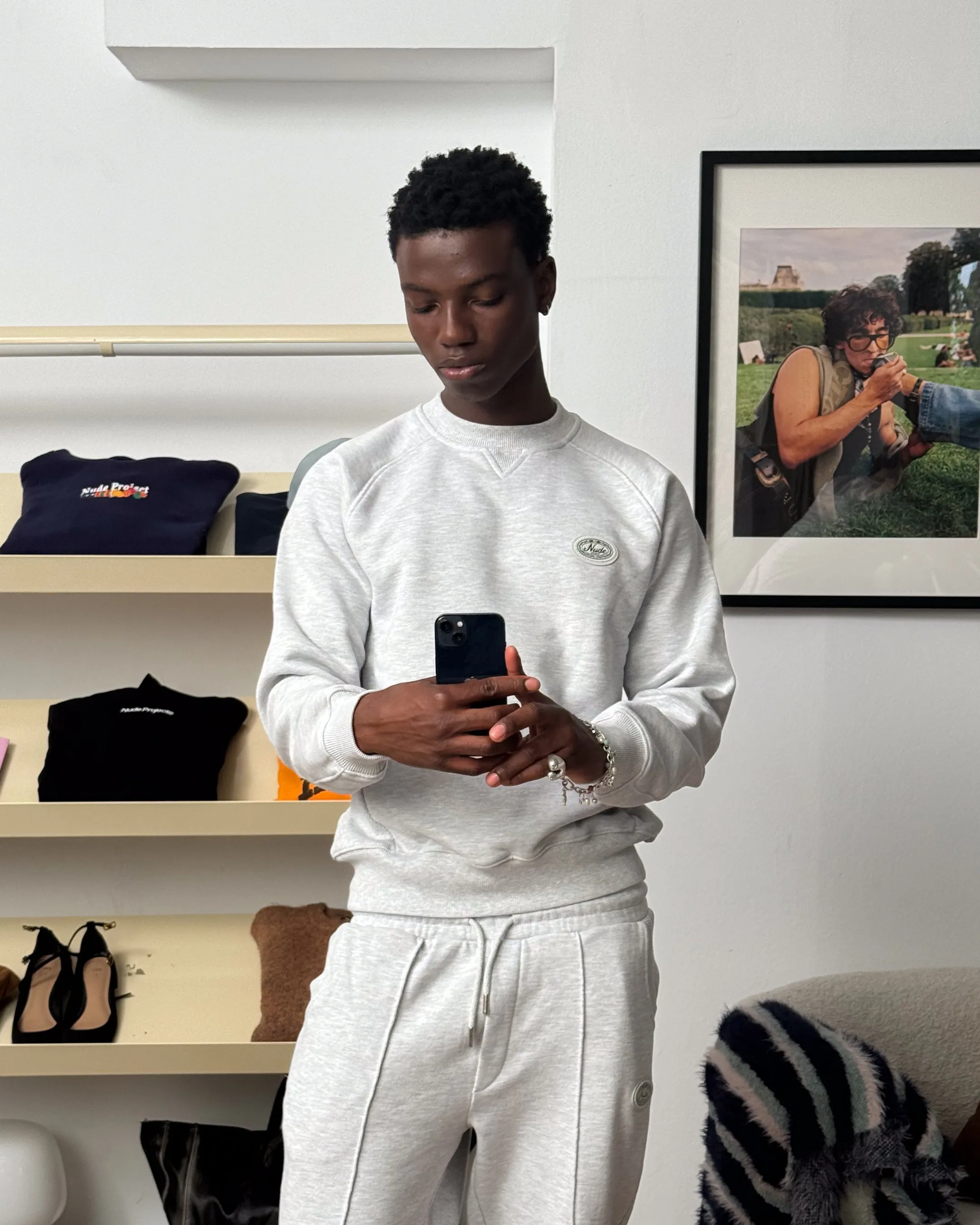 Essentials Sweatshirt Grey Melange sold by Nude Project product image thumbnail 5