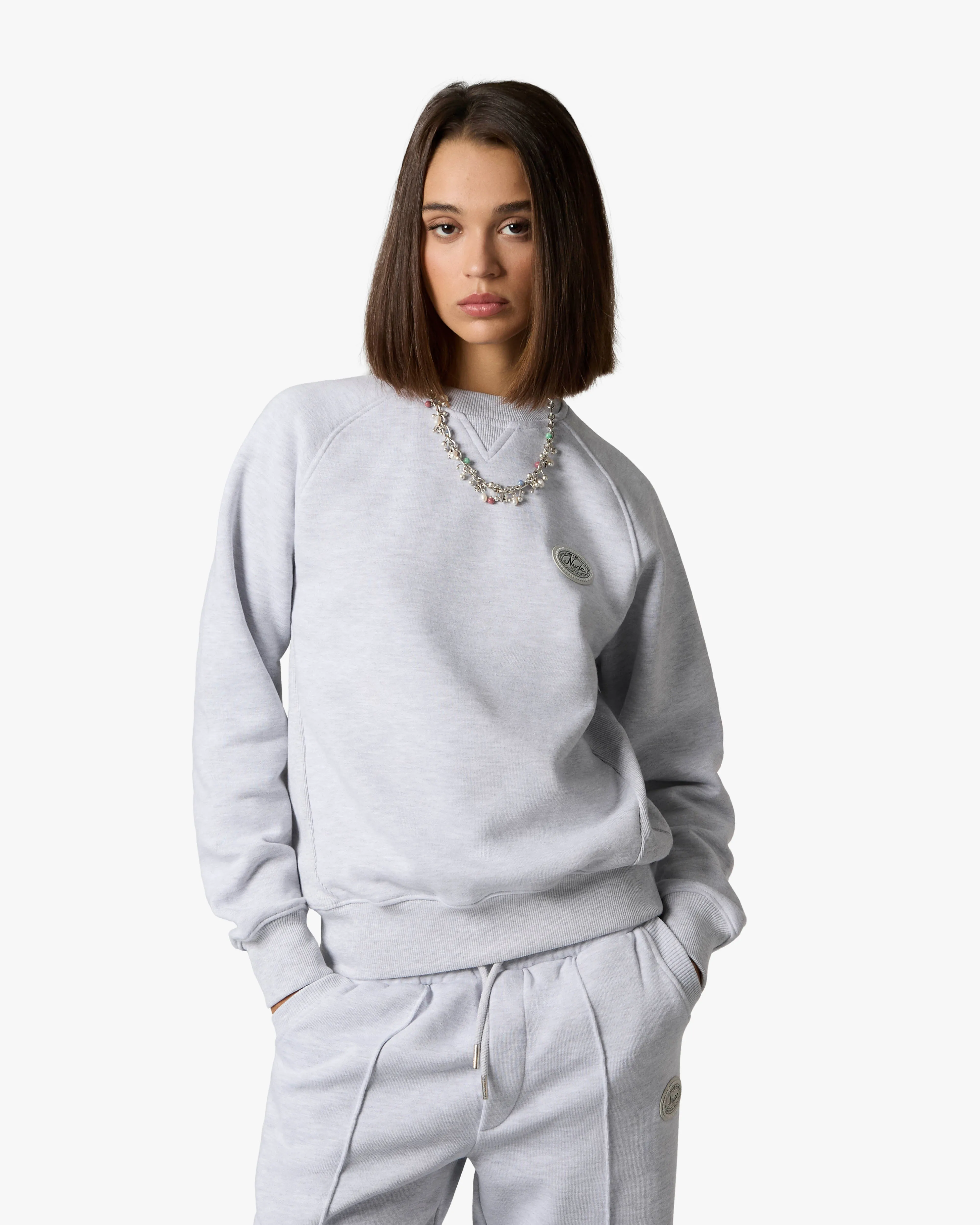 Essentials Sweatshirt Grey Melange sold by Nude Project product image thumbnail 4