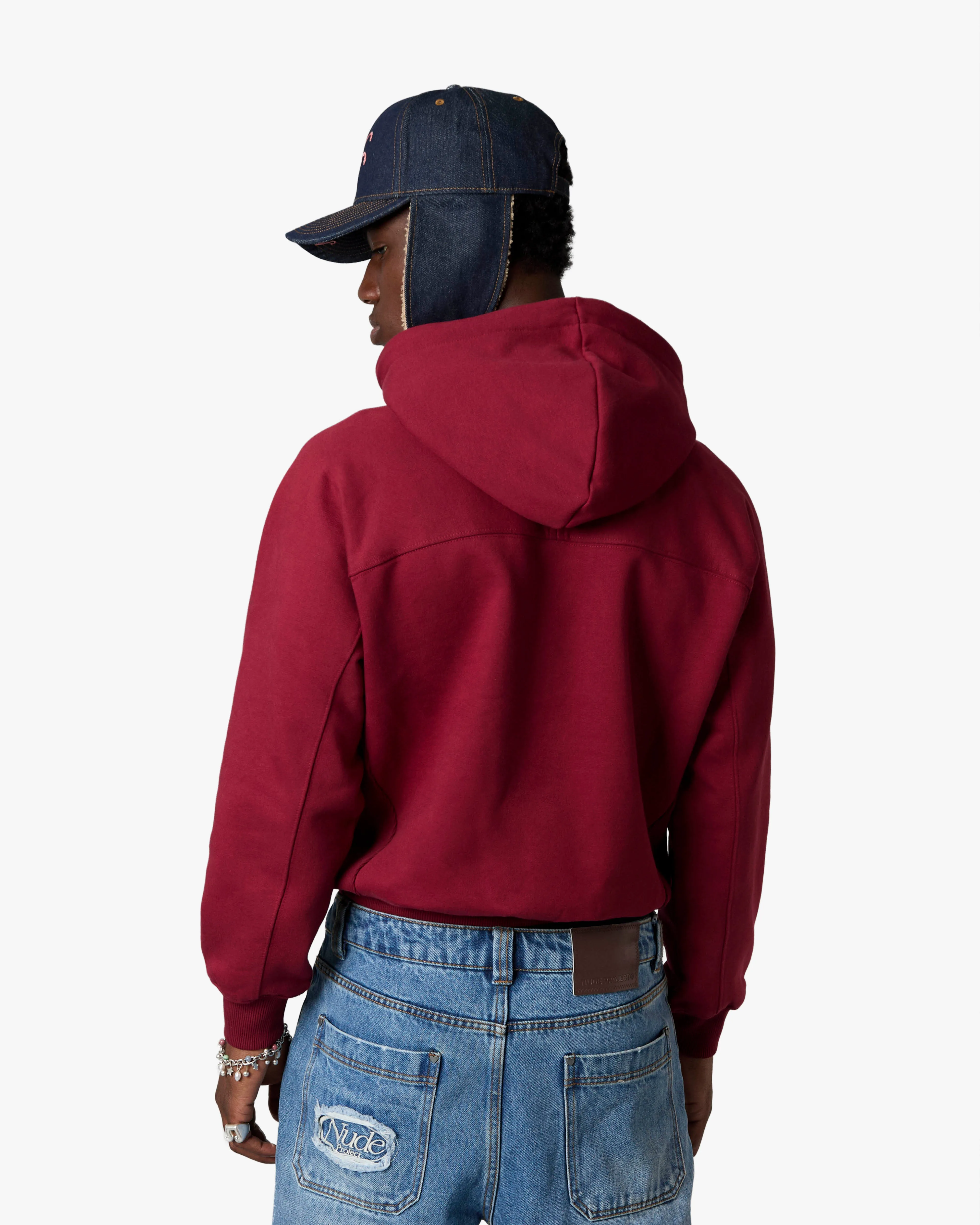 ESSENTIALS HOODIE BURGUNDY sold by Nude Project product image thumbnail 4