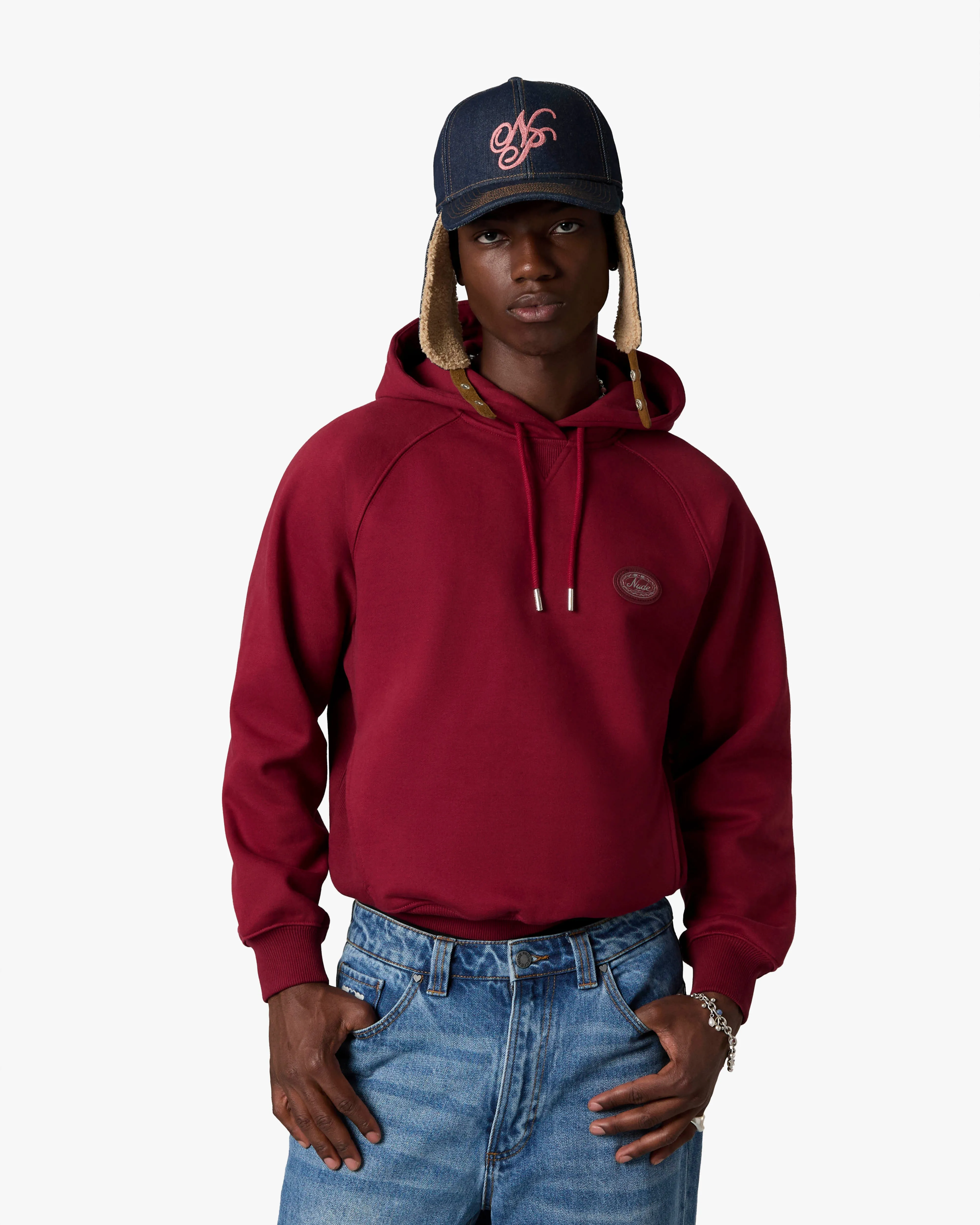 ESSENTIALS HOODIE BURGUNDY sold by Nude Project product image thumbnail 2