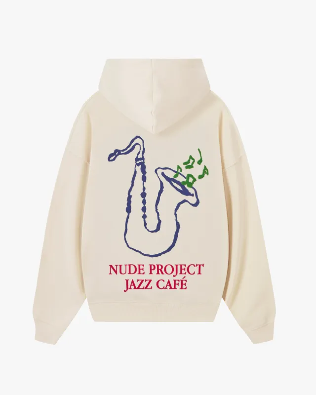 Jazz Café Hoodie Marshmallow sold by Nude Project