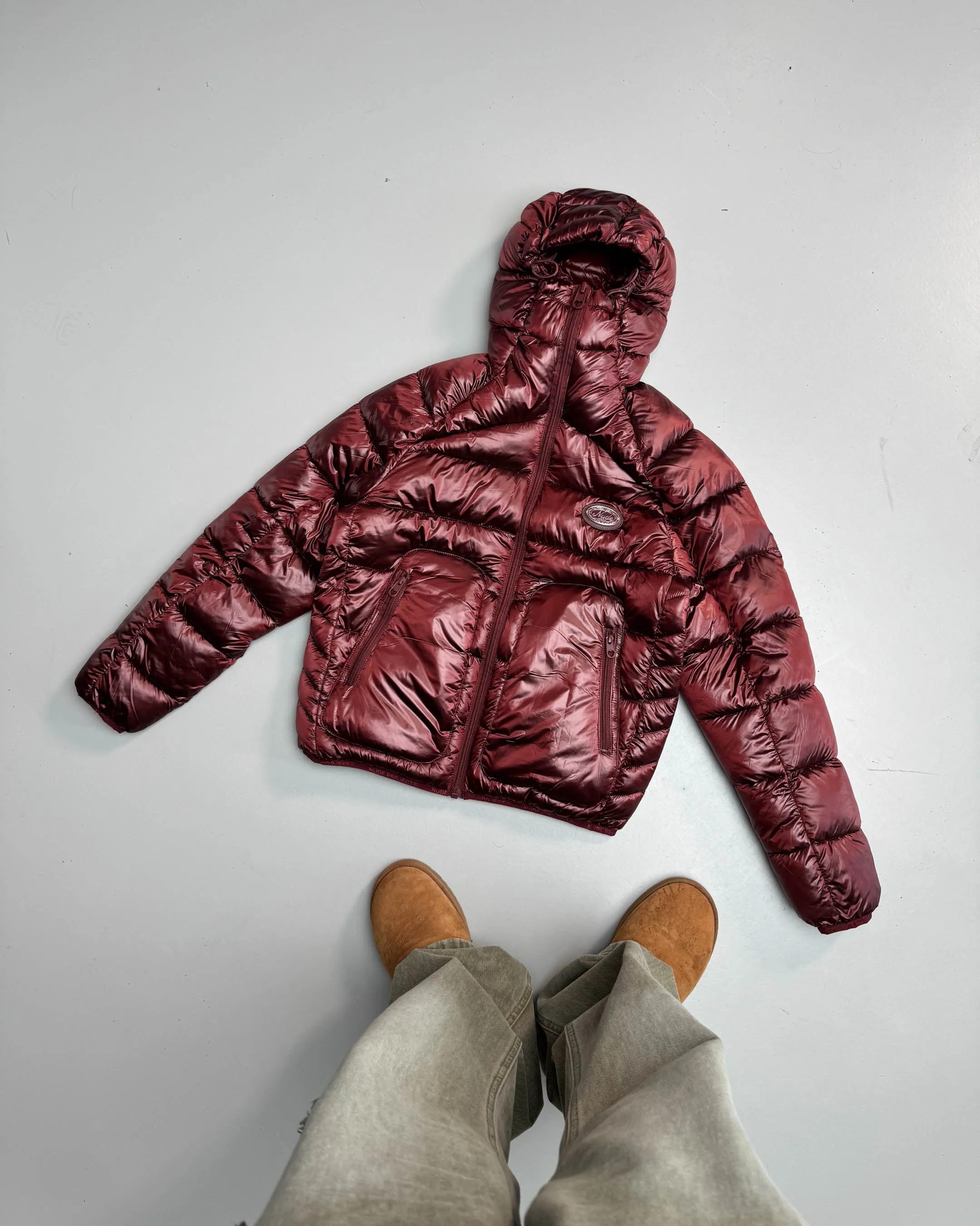Iconic Puffer Jacket Burgundy sold by Nude Project product image thumbnail 5