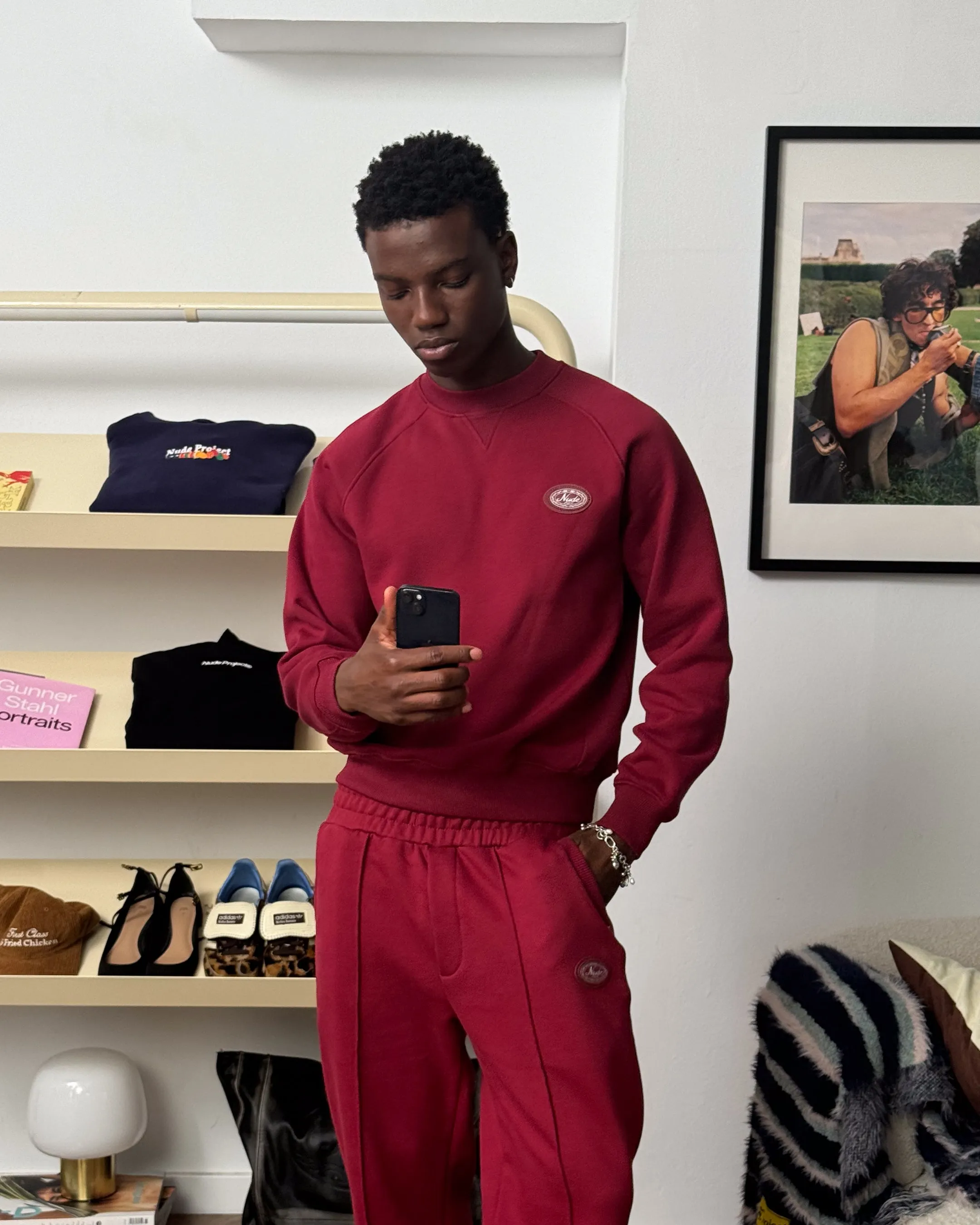 ESSENTIALS SWEATSHIRT BURGUNDY sold by Nude Project product image thumbnail 2