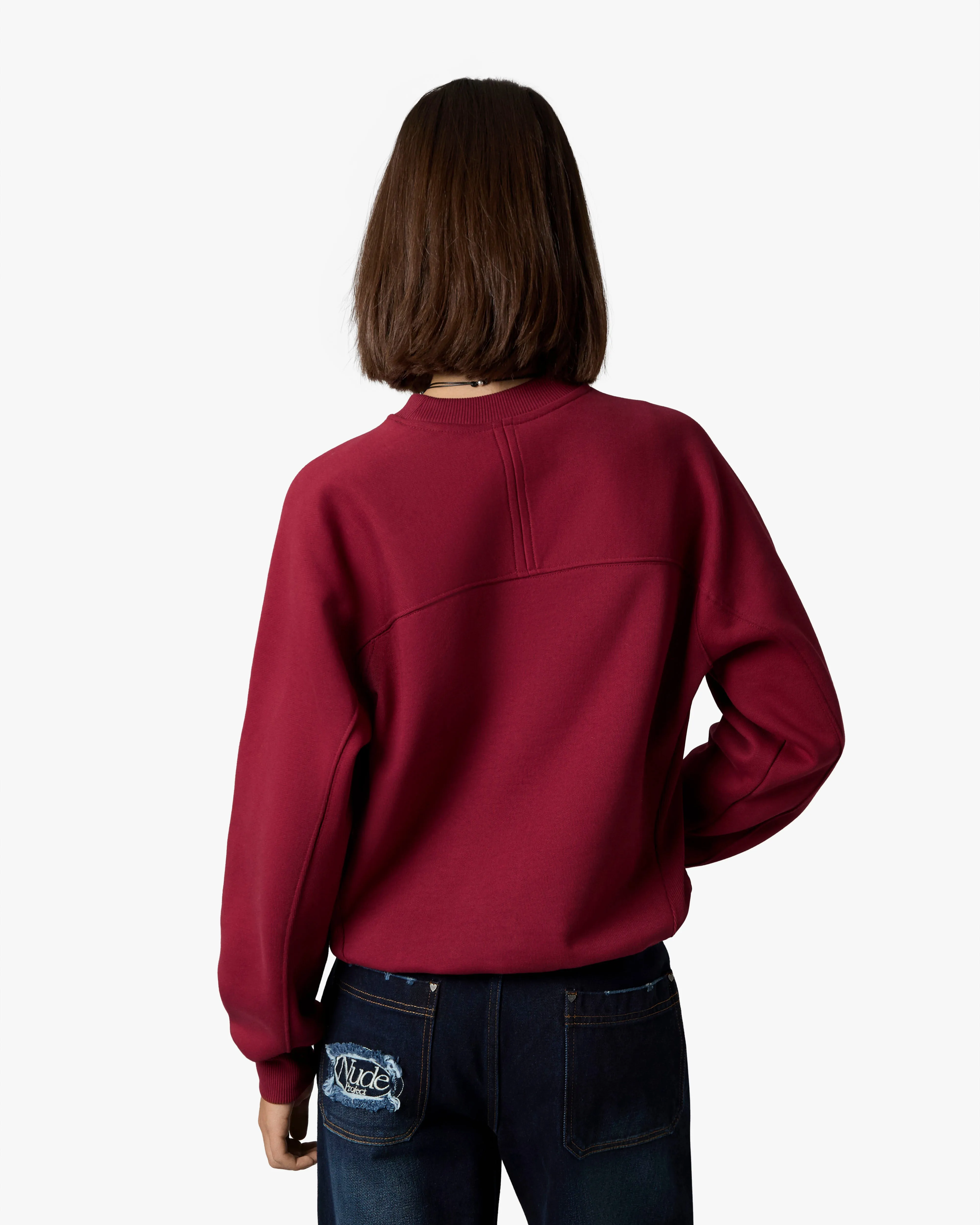 ESSENTIALS SWEATSHIRT BURGUNDY sold by Nude Project product image thumbnail 5