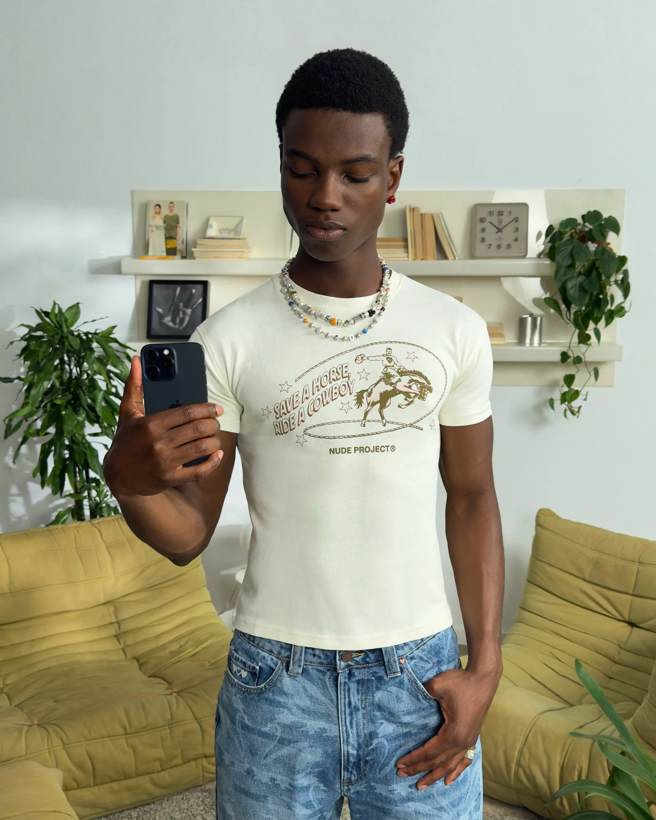 Yihaa Cropped Tee Marshmallow sold by Nude Project product image thumbnail 2