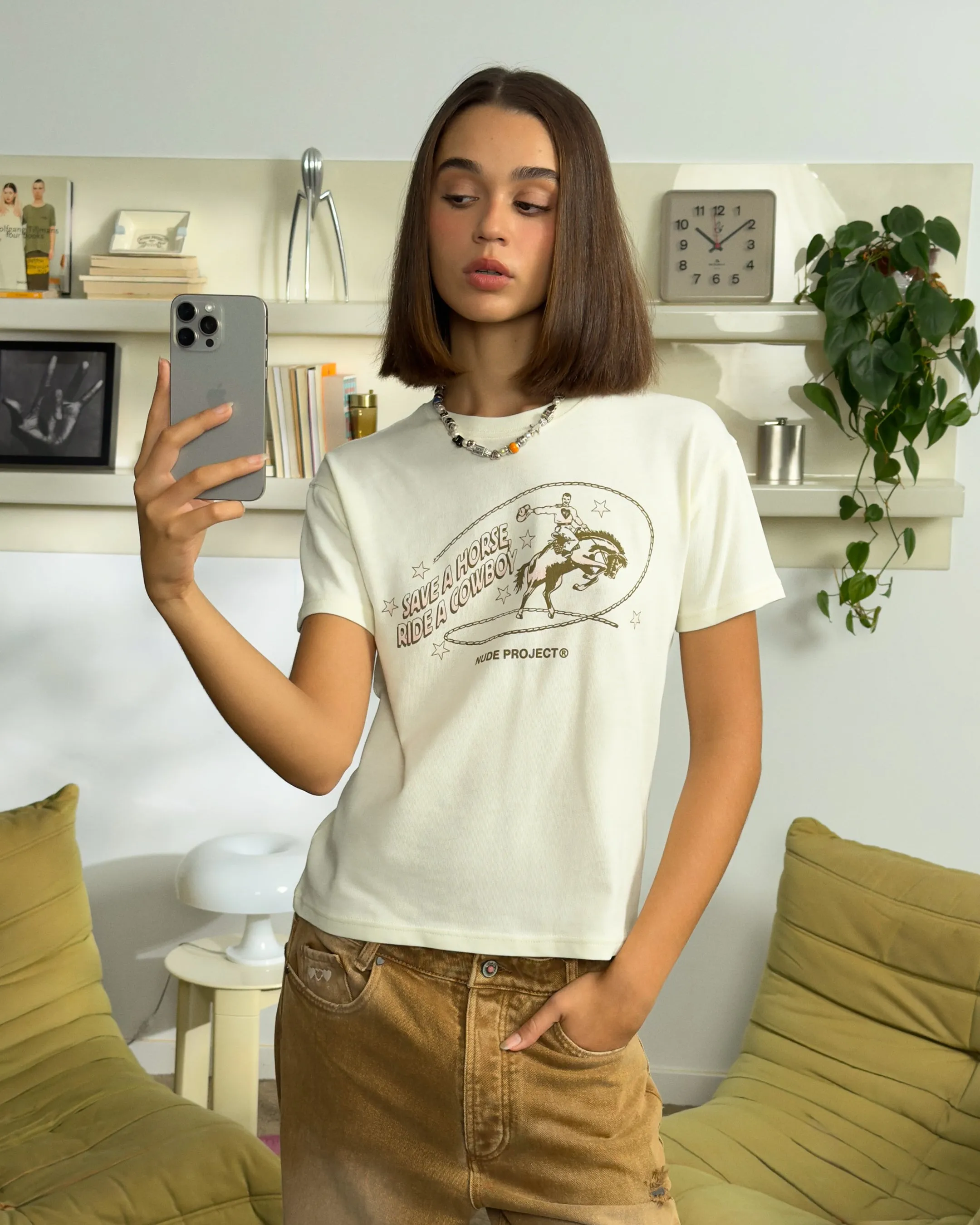 Yihaa Cropped Tee Marshmallow sold by Nude Project product image thumbnail 5