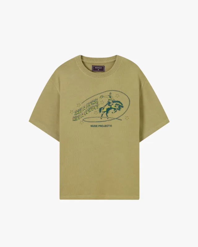 Yihaa Cropped Tee Green sold by Nude Project