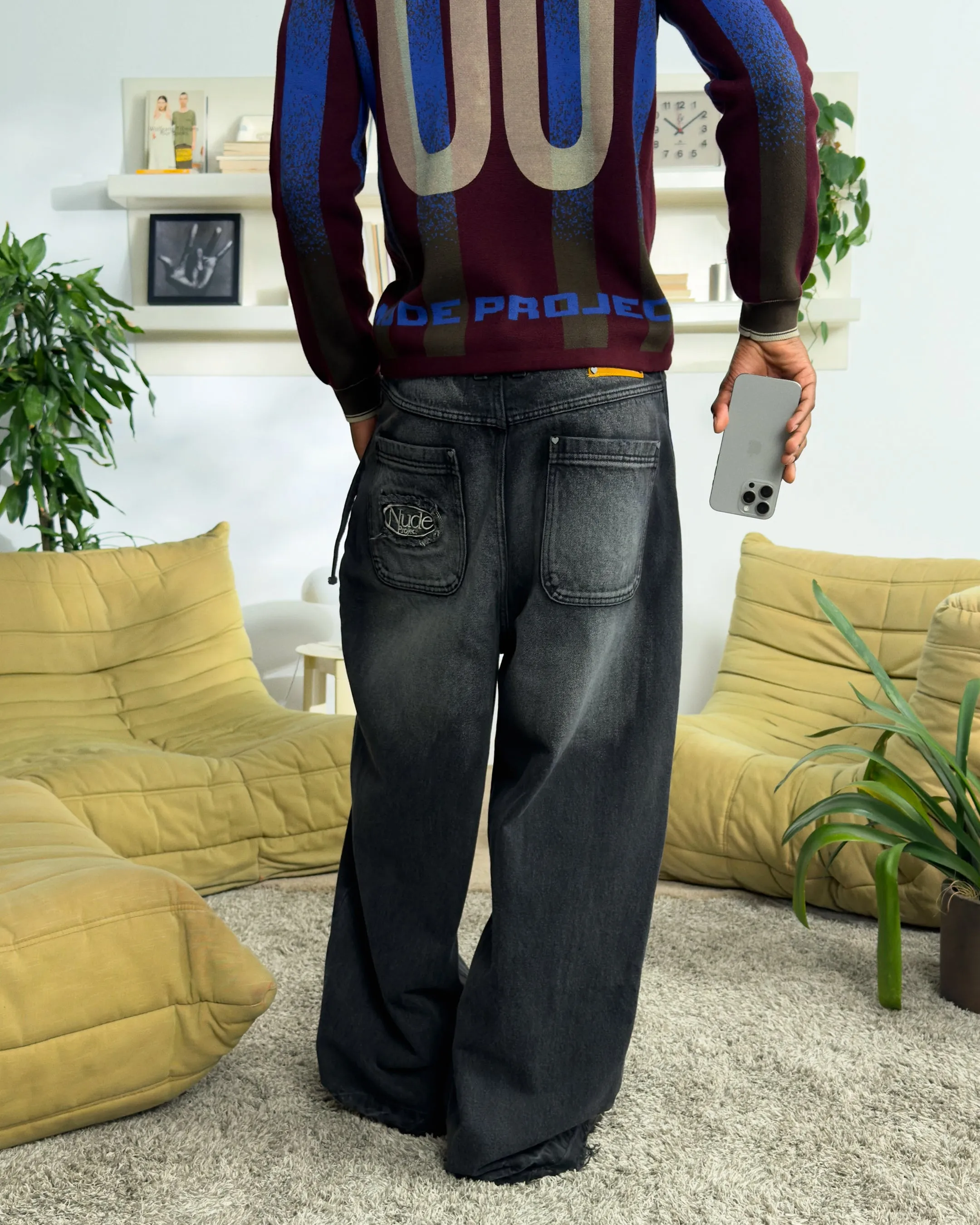 Old Baggy Jeans Black sold by Nude Project product image thumbnail 4