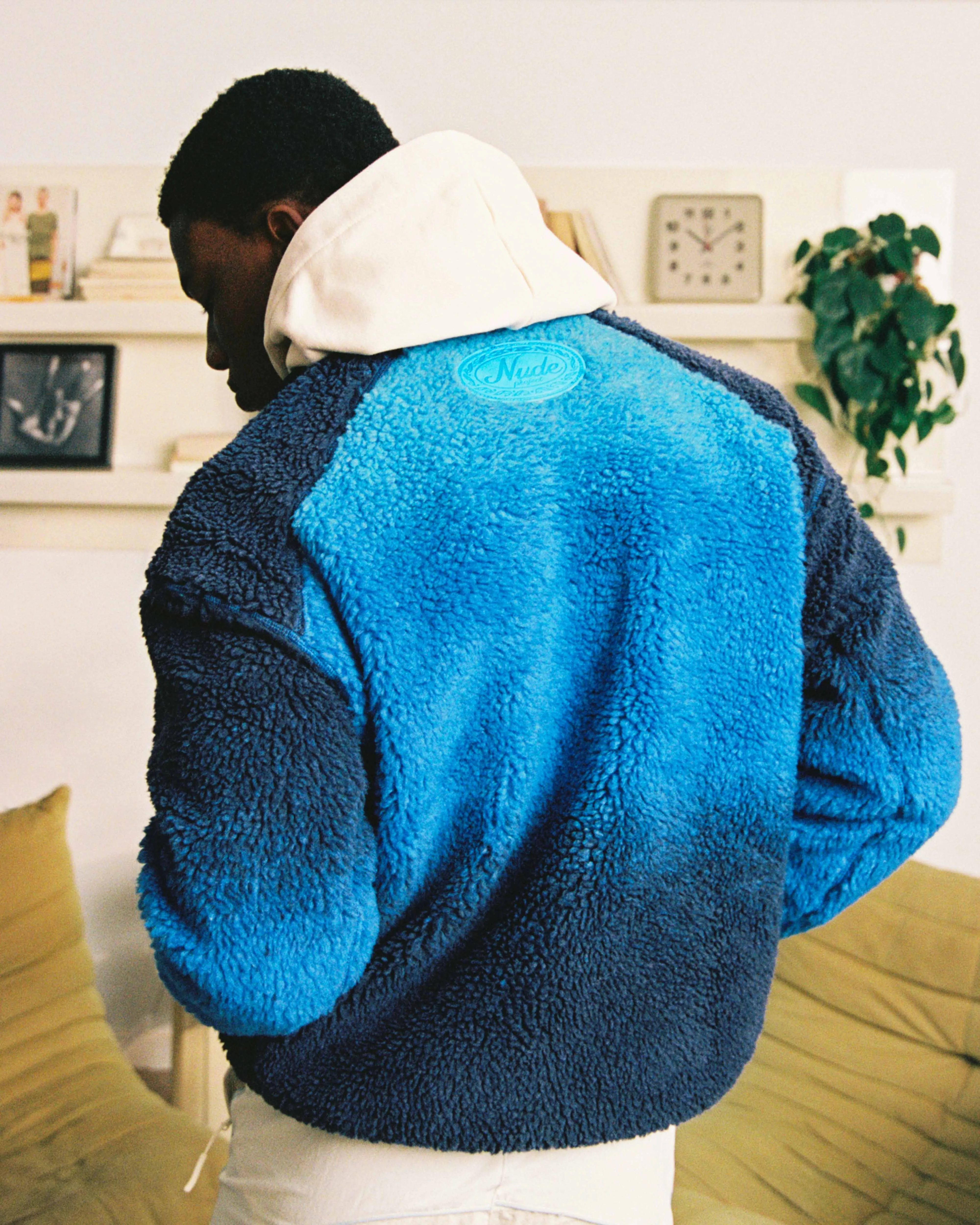 Teddy Degrade Jacket Solid Blue sold by Nude Project product image thumbnail 4