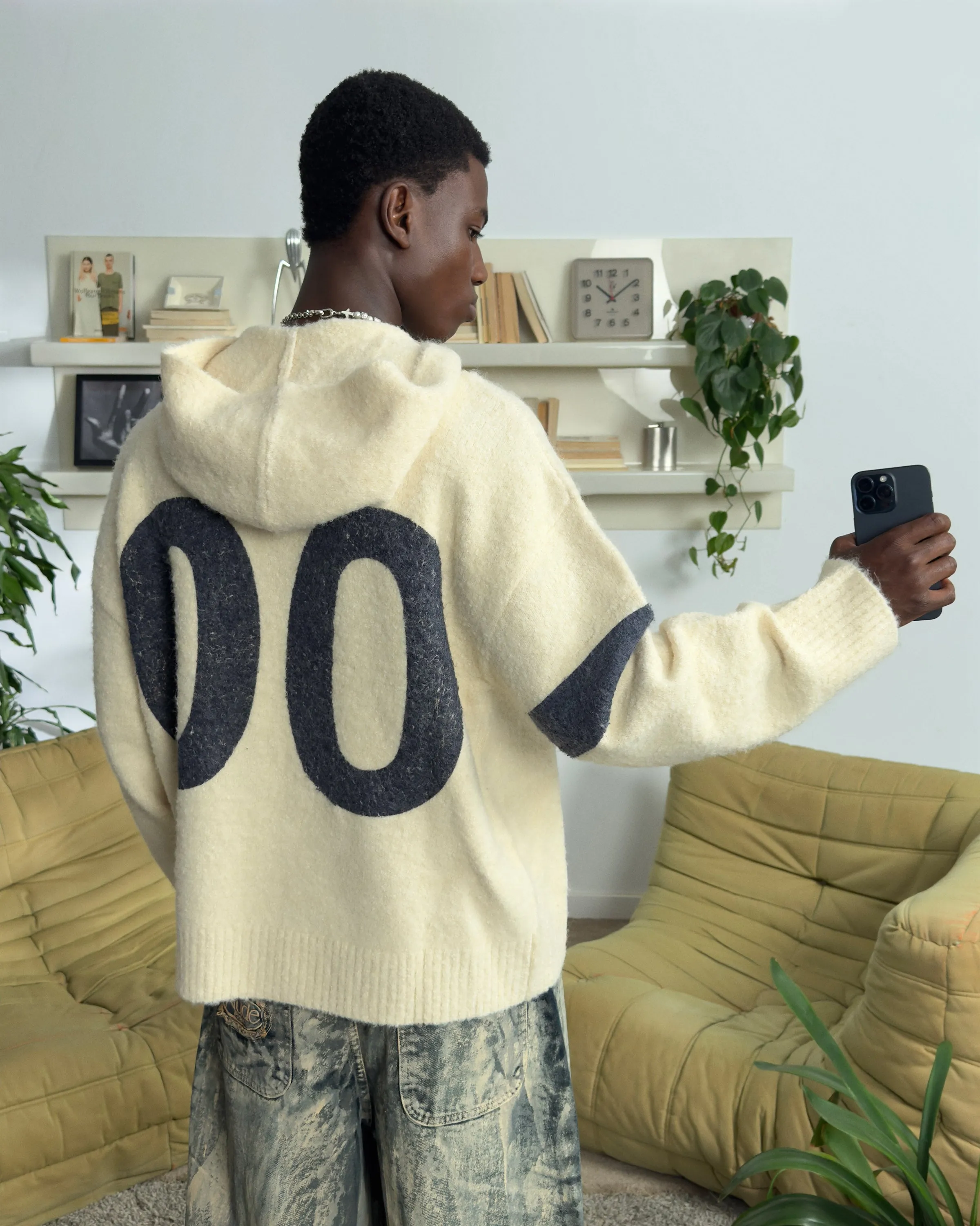 Numbers Knit Hoodie Marshmallow sold by Nude Project product image thumbnail 4