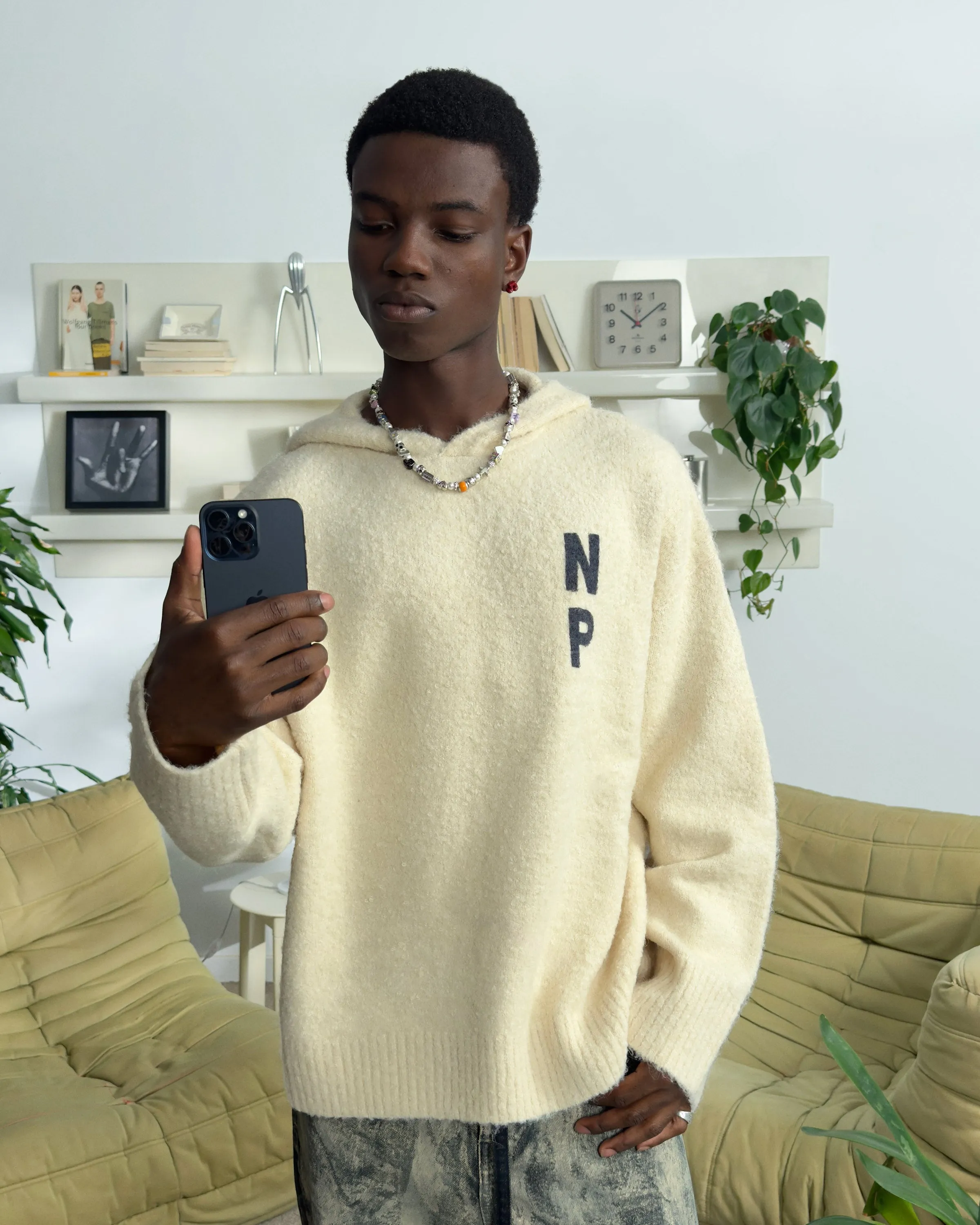 Numbers Knit Hoodie Marshmallow sold by Nude Project product image thumbnail 2