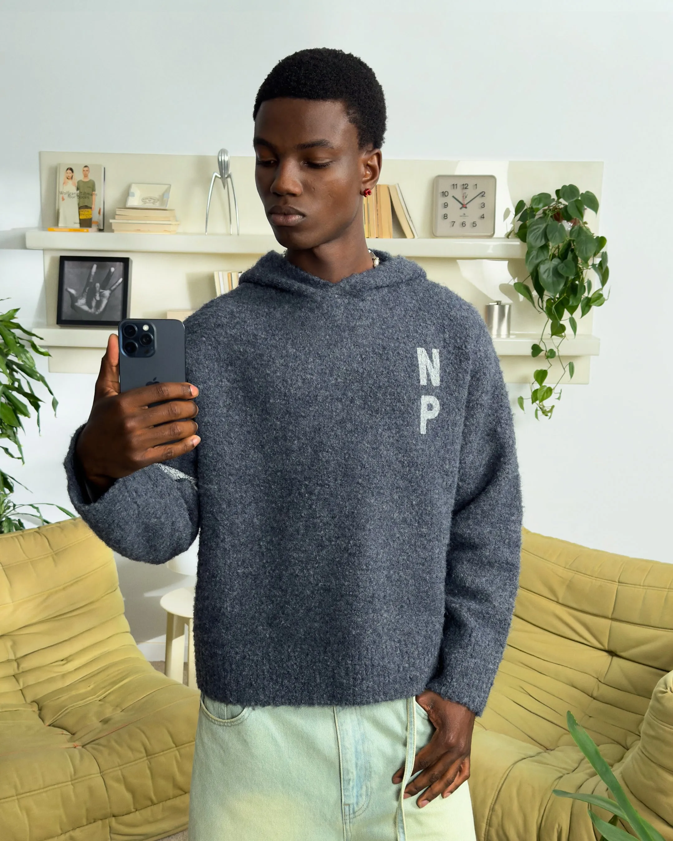 Numbers Knit Hoodie Ash sold by Nude Project product image thumbnail 2