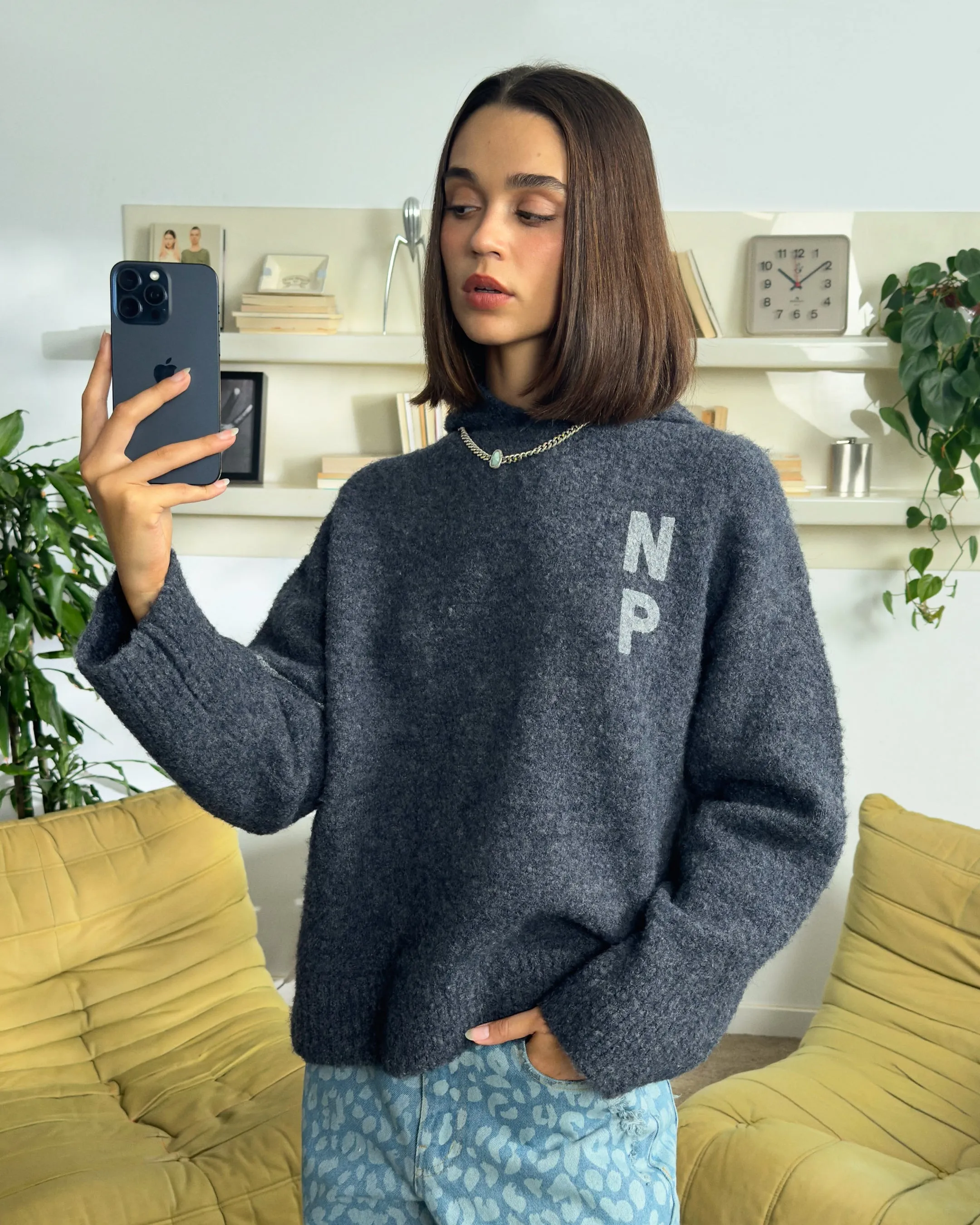 Numbers Knit Hoodie Ash sold by Nude Project product image thumbnail 5