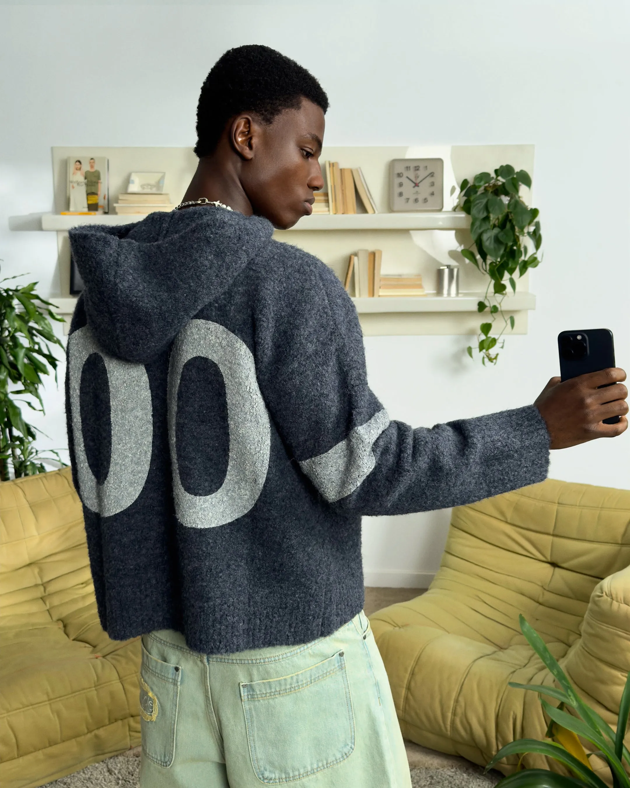 Numbers Knit Hoodie Ash sold by Nude Project product image thumbnail 4